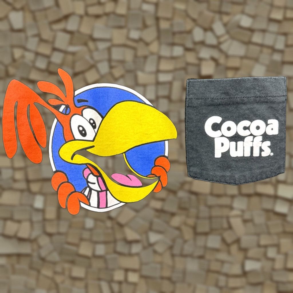 Fruit Of The Loom Vintage Cocoa Puffs Promo T-Shirt Men Large Black 90s Food Cartoon Logo USA Fruit of the Loom Size US L / EU 52-54 / 3 - 1 Thumbnail