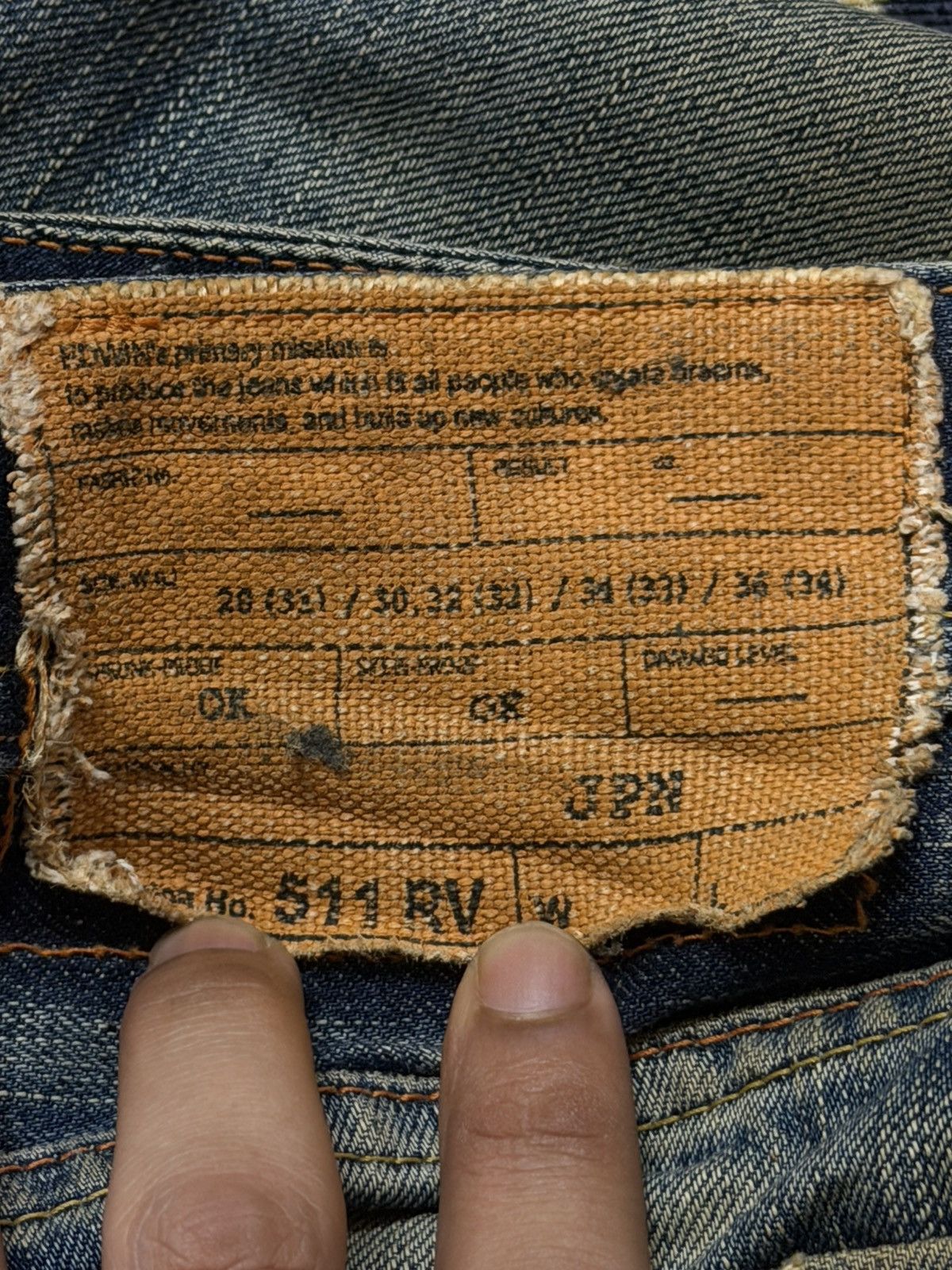 Edwin Vintage 90s Japan Edwin Blue Mud Wash Faded Wide Leg Bootcut Size US 34 / EU 50 - 6 Thumbnail