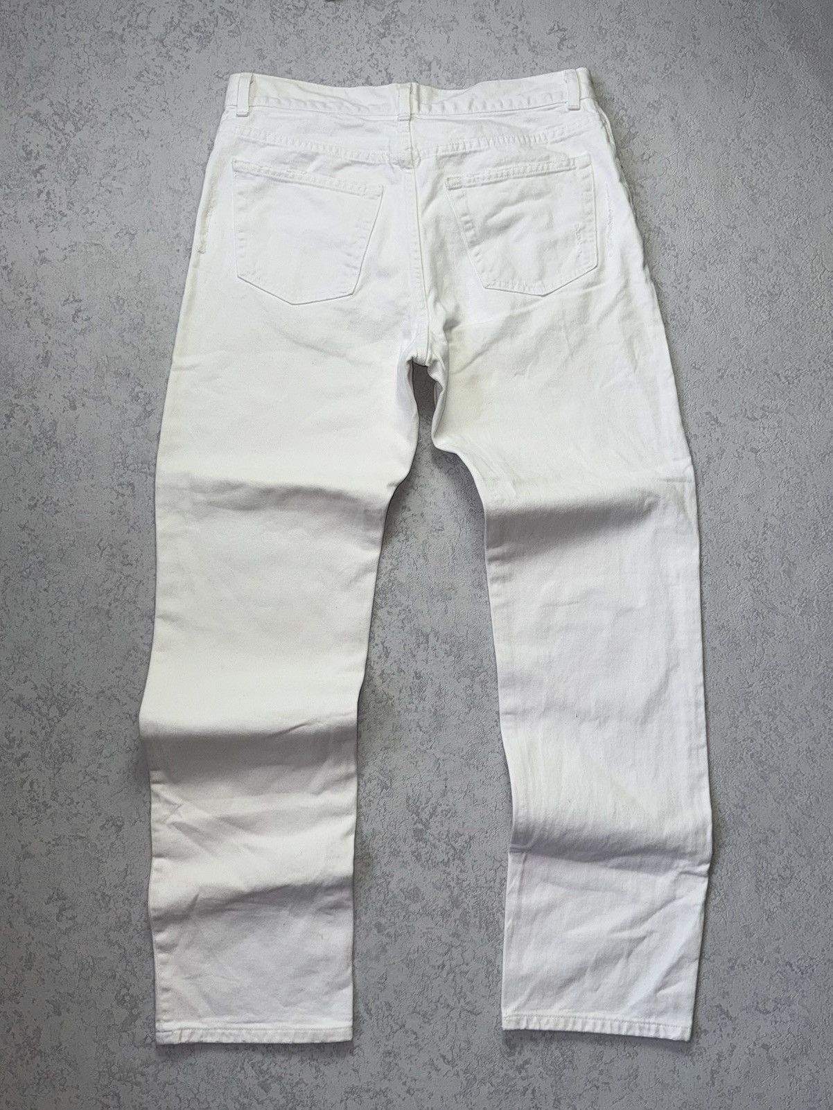 Helmut Lang Helmut Lang 00s Vintage Broken Denim White Pant/Jeans Size US 33 - 10 Thumbnail