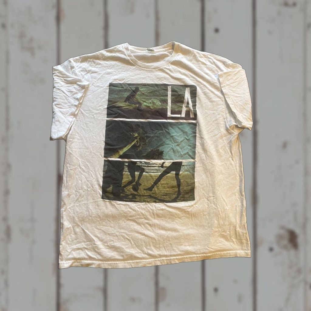 Vintage VINTAGE Mens 3XL Los Angeles Tourist T-shirt LA XXXL White Short Sleeve Surfer Beach Crew Neck Cotton T-Shirt Mens Size US XXL / EU 58 / 5 - 1 Thumbnail