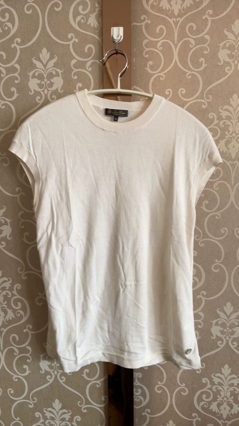 Loro Piana LORO PIANA White T-shirt Size S / US 4 / IT 40 - 1 Thumbnail