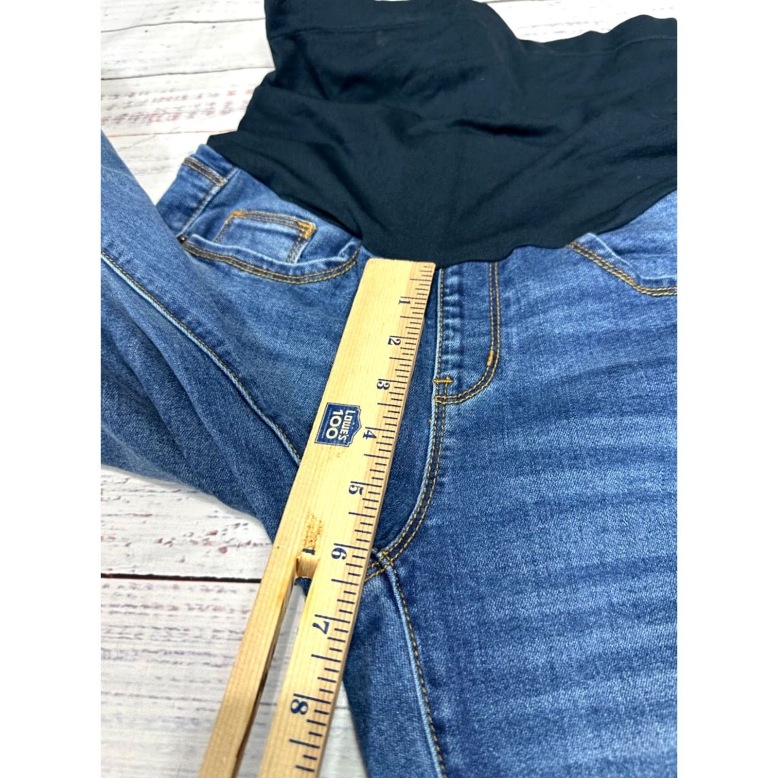 Vintage Indigo Poppy Maternity Jeans Skinny Womens S Blue Stretch Pull On Size 28" / US 6 / IT 42 - 4 Thumbnail