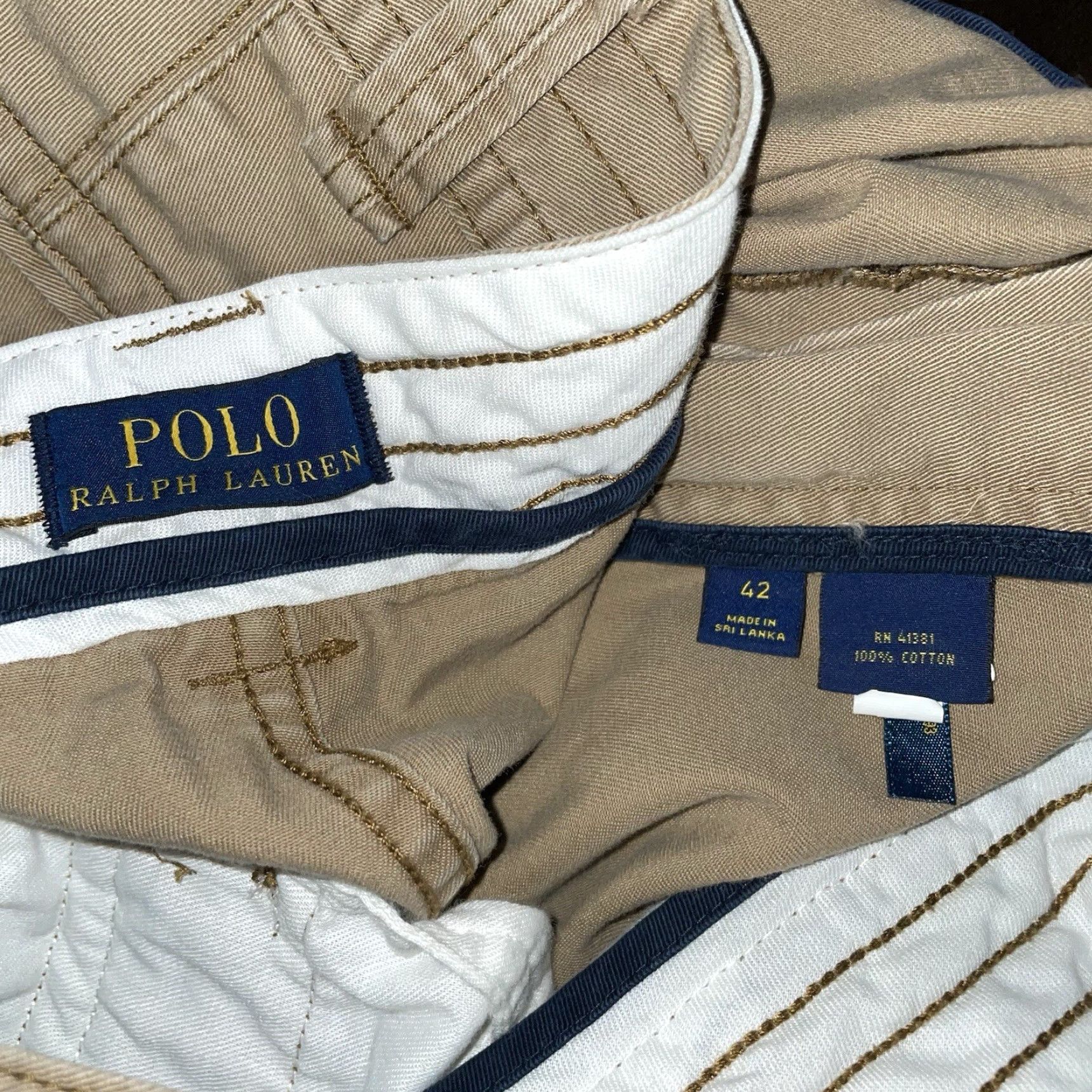 Polo Ralph Lauren Polo Ralph Lauren Cargo Shorts Mens Brown 100% Cotton Size 42 Size US XL / EU 56 / 4 - 4 Thumbnail