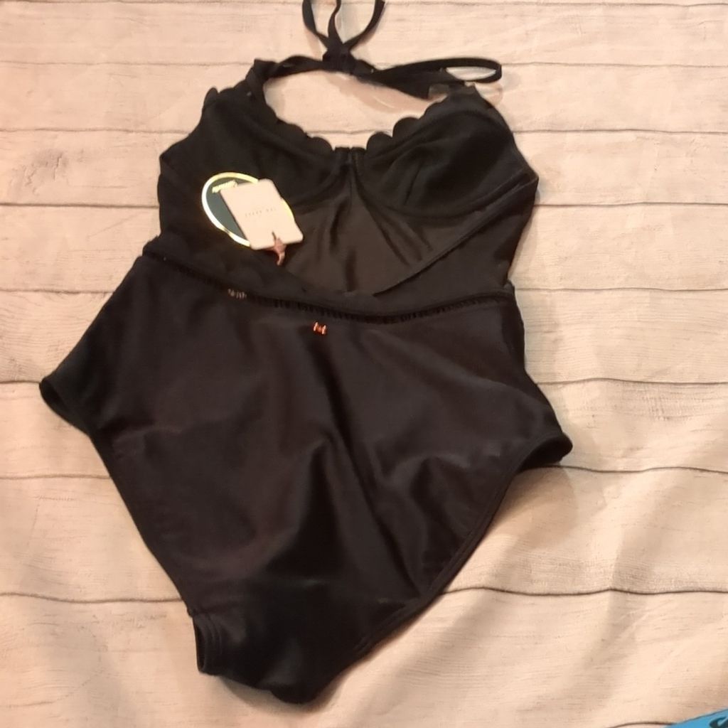 Ted Baker Ted baker secret silhouette scallop mesh swimsuit sz 32 A/B Size ONE SIZE - 4 Thumbnail