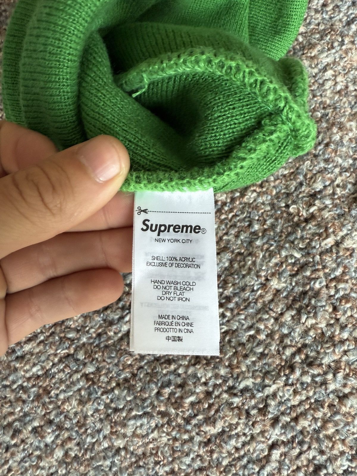 Supreme Supreme x MF DOOM Beanie Green Size ONE SIZE - 4 Thumbnail
