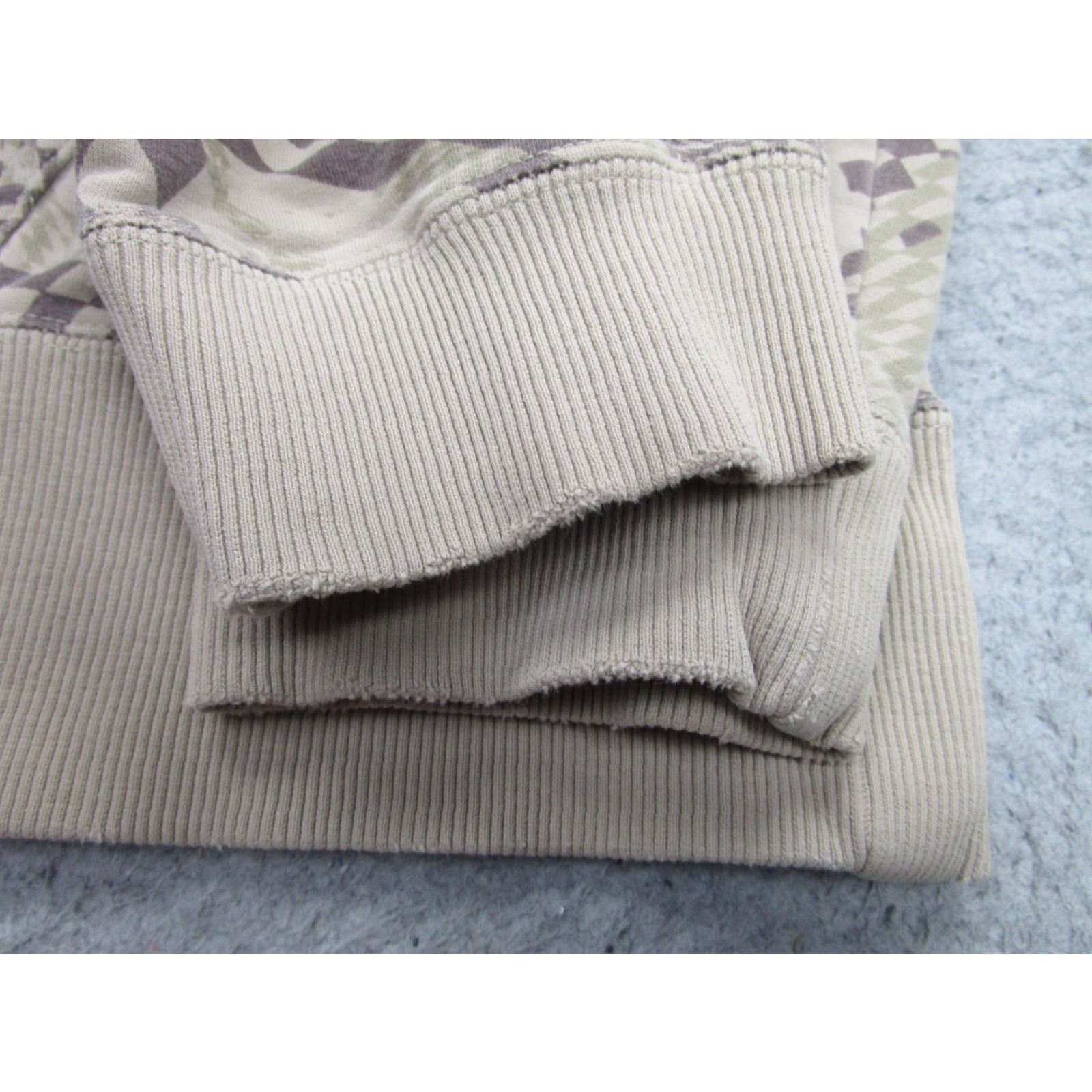 Oakley VINTAGE Oakley Hoodie Mens XL Full Zip Geometric Allover Print Khaki Beige 2007 471055 Mens Hoodie XL Men Size US XL / EU 56 / 4 - 4 Thumbnail