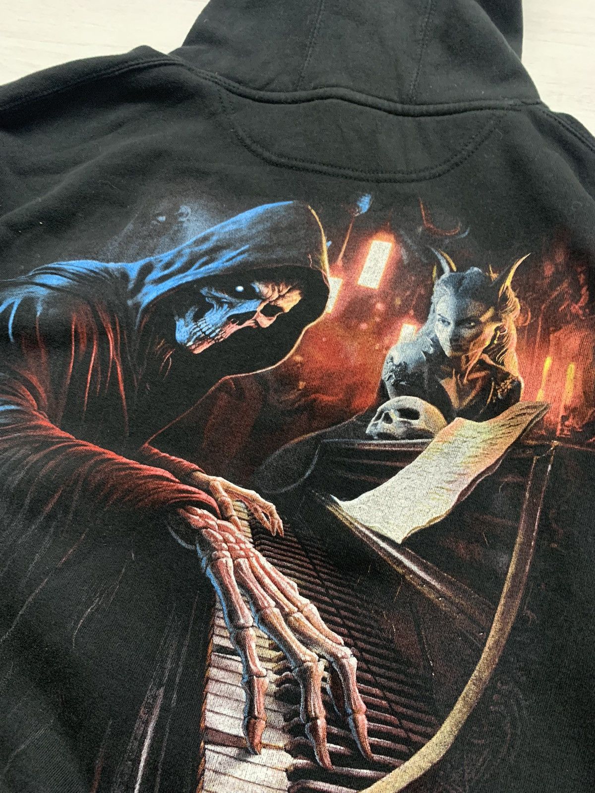 Band Tees × Vintage Vintage spiral skulls hoodie rock band Size US XXL / EU 58 / 5 - 8 Thumbnail
