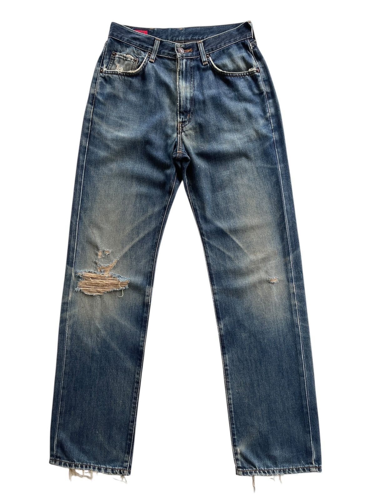 Vintage Vintage Edwin Distressed High Waist Denim Size 28" / US 6 / IT 42 - 1 Thumbnail