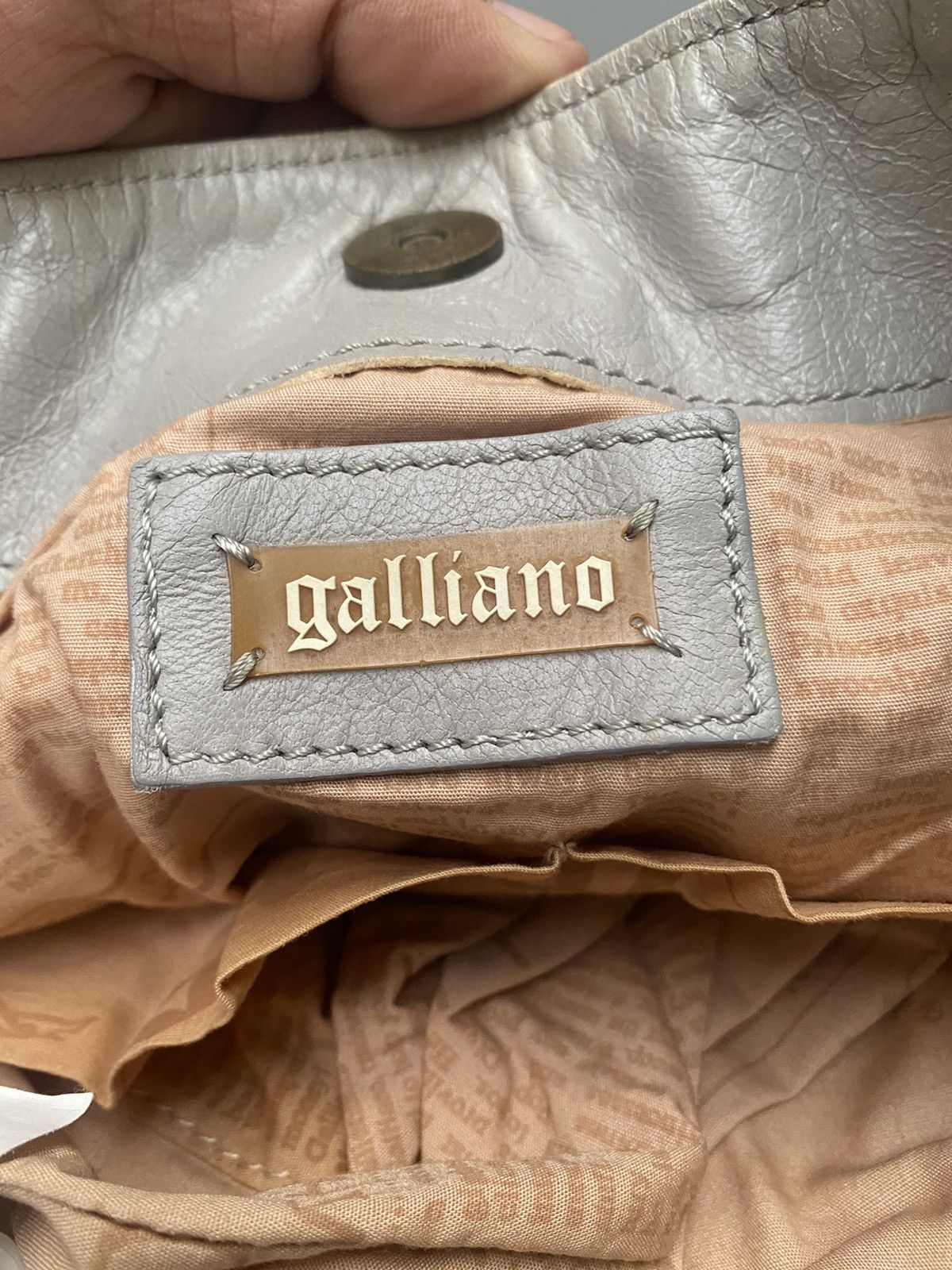 John Galliano S/S 2010 Leather Painted Tote Bag Size ONE SIZE - 12 Thumbnail