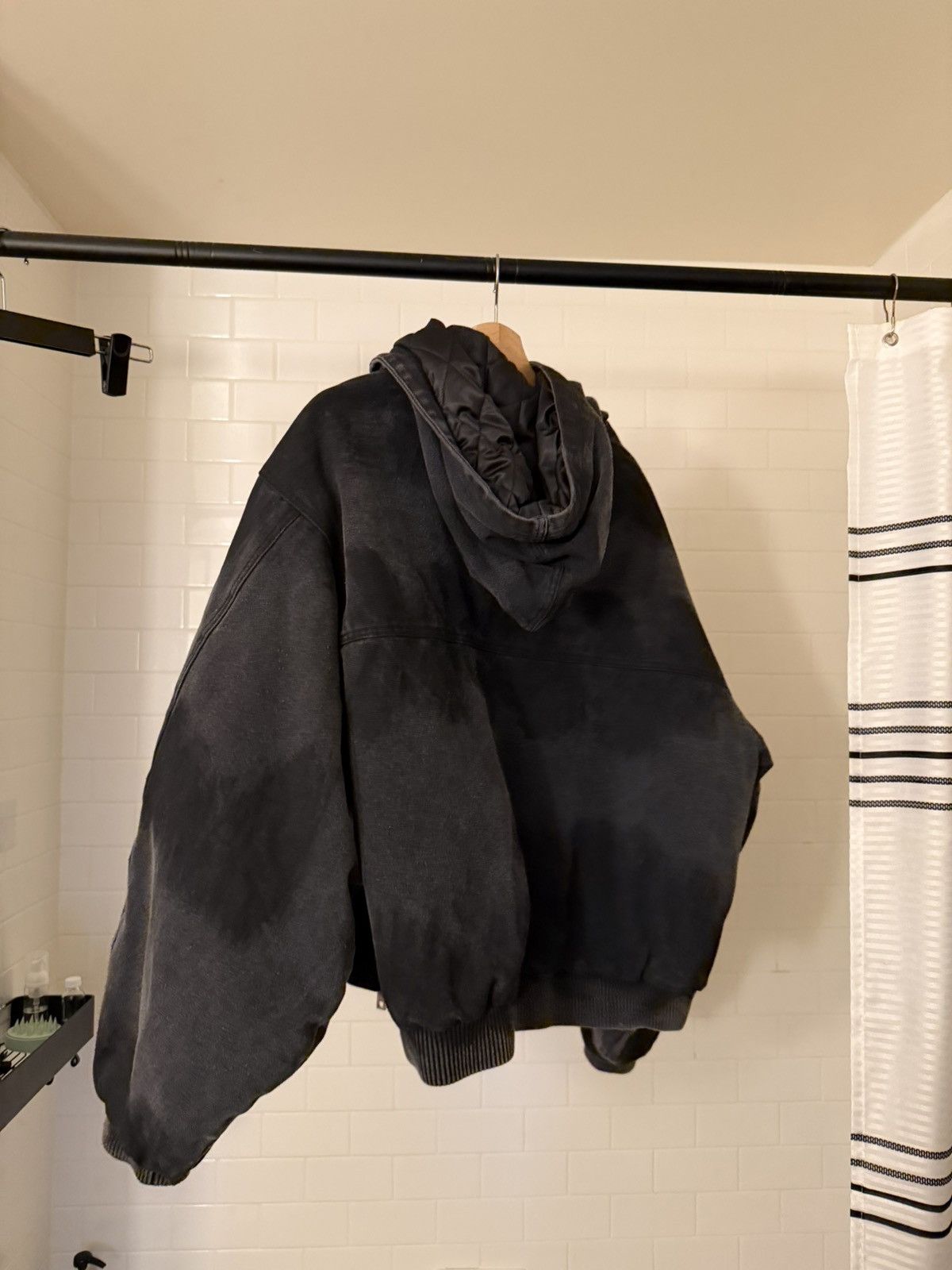 Other Shige 15oz Washed Black Canvas Clasp Bomber Jacket Size US M / EU 48-50 / 2 - 2 Thumbnail