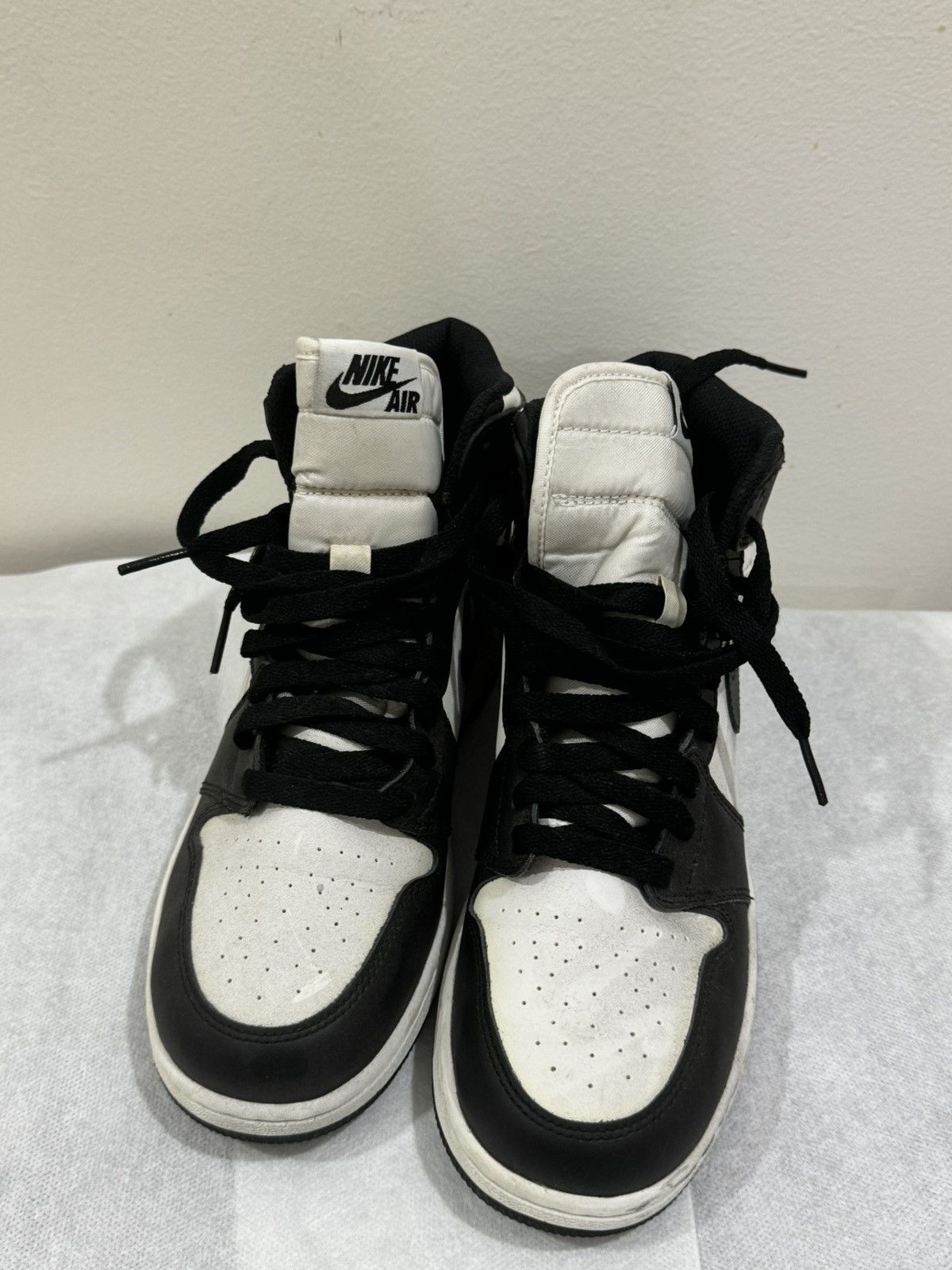 Jordan Brand × Nike Nike Air Jordan 1 High OG Black White Size US 8 / IT 38 - 4 Thumbnail