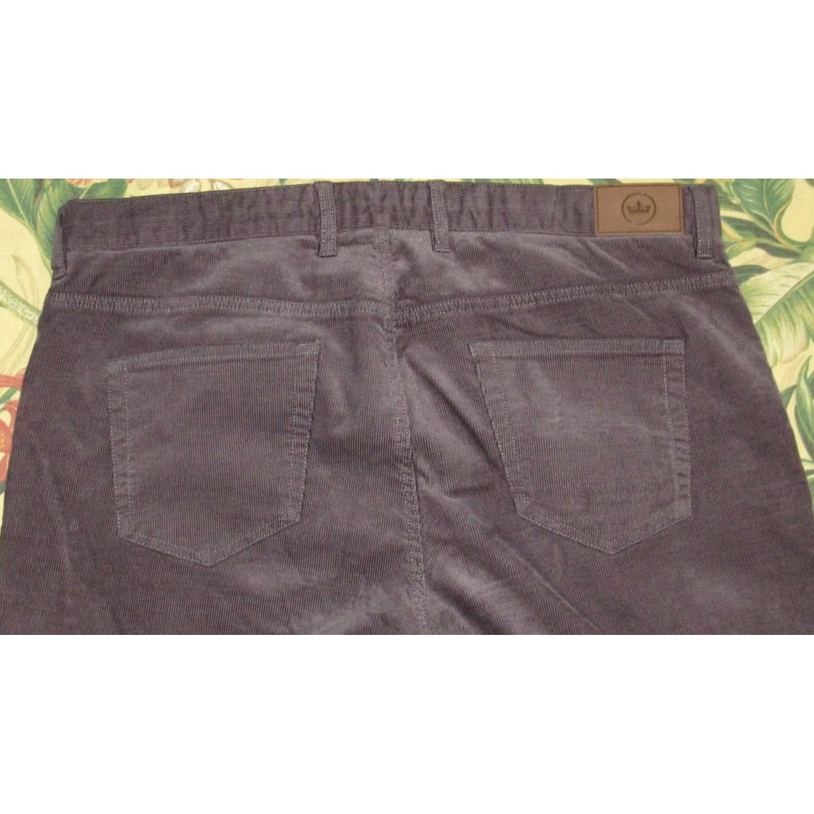 Peter Millar PETER MILLAR Grey Crown Superior Soft Corduroy Five Pocket Pants 38 x 31 Size US 38 / EU 54 - 4 Thumbnail