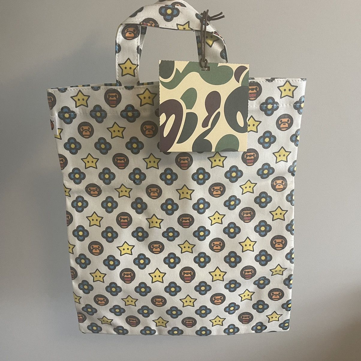 Bape BUNDLE OG Baby Milo Monogram Waxed Tote + Mini Pouch DSWT Size ONE SIZE - 1 Thumbnail
