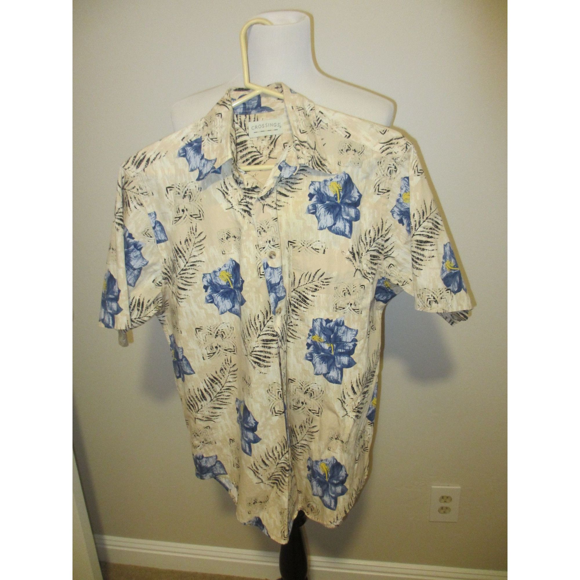 Other Crossings Mens Hawaiian Short Sleeve Shirt S/CH 100% Cotton Size US S / EU 44-46 / 1 - 1 Thumbnail