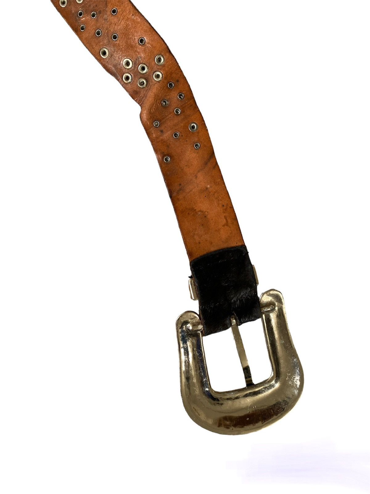 Japanese Brand Vintage HorseHide Leather Belt Western Cowboy Design Size ONE SIZE - 7 Thumbnail