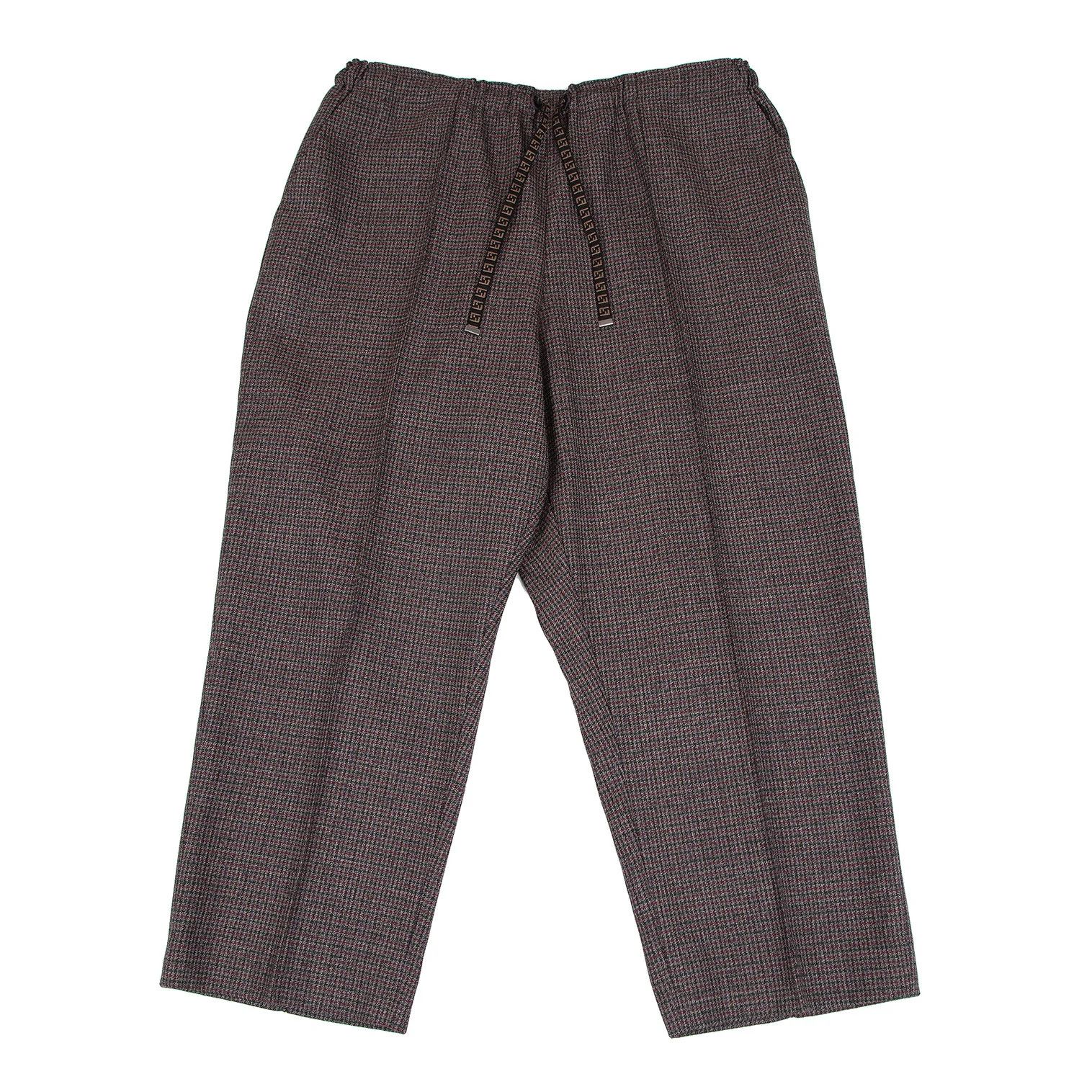 Fendi Zucka Houndstooth Tapered Pants in Red and Gray, Size 48 Size US 32 / EU 48 - 1 Thumbnail