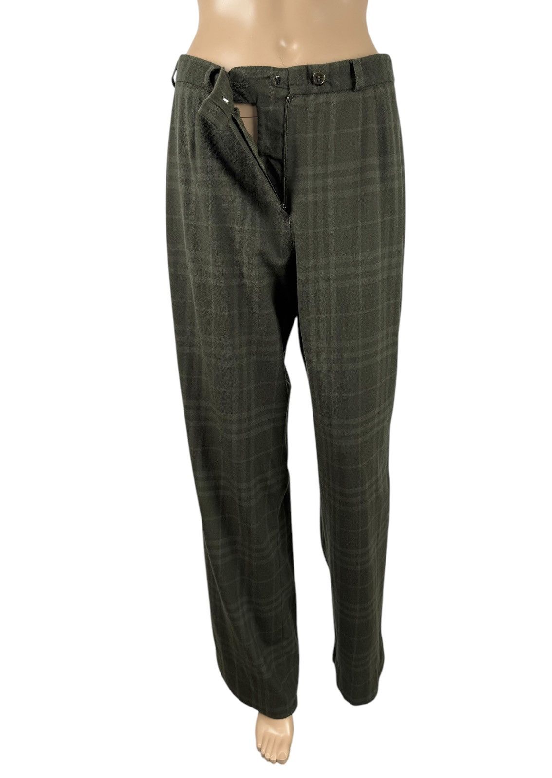 Burberry Burberry Vintage Wool Checkered Pants Wide Leg size UK10 Size 28" / US 6 / IT 42 - 7 Thumbnail