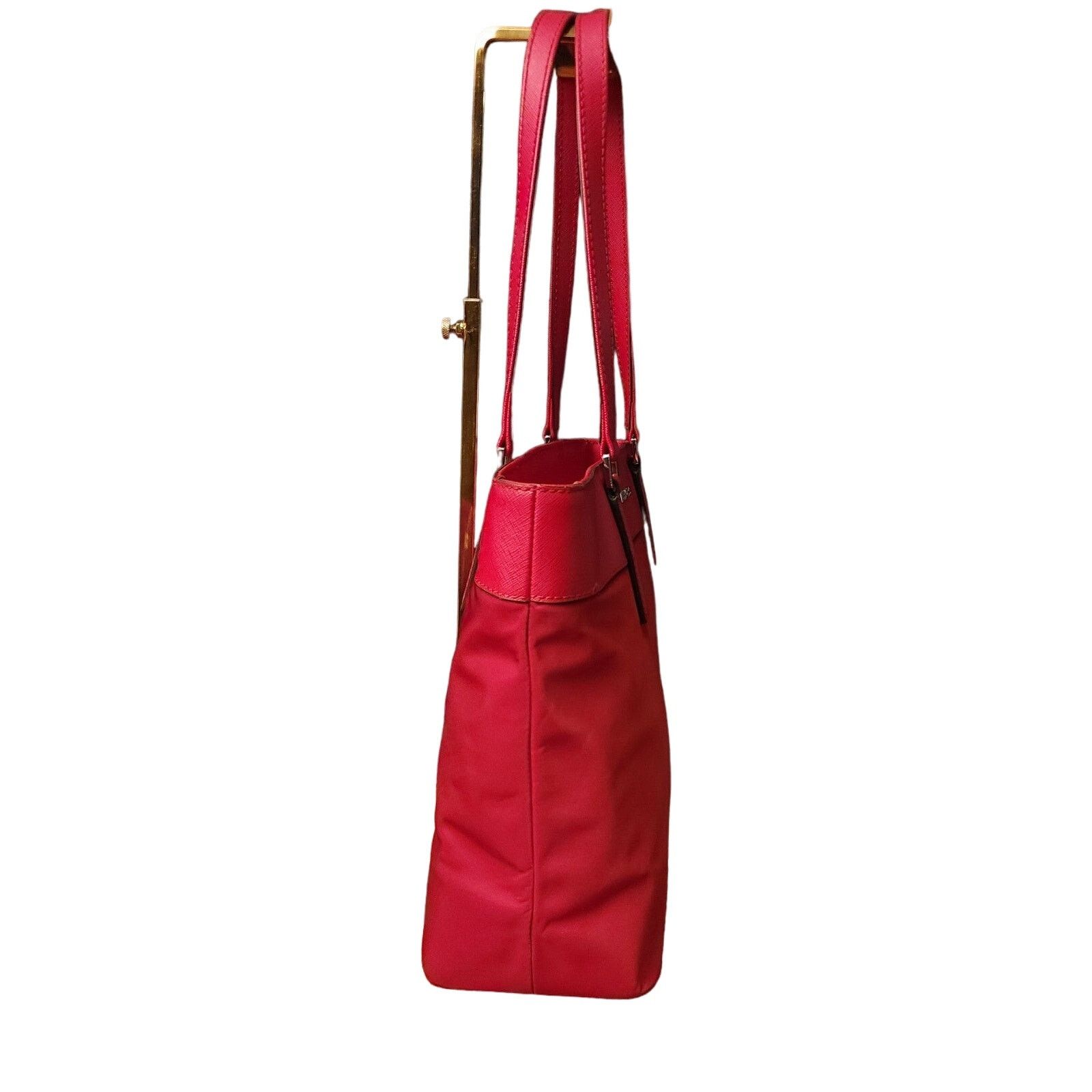 Michael Kors Michael Kors Small Top Nylon & Saffiano Leather Crimson Red. Size ONE SIZE - 6 Thumbnail