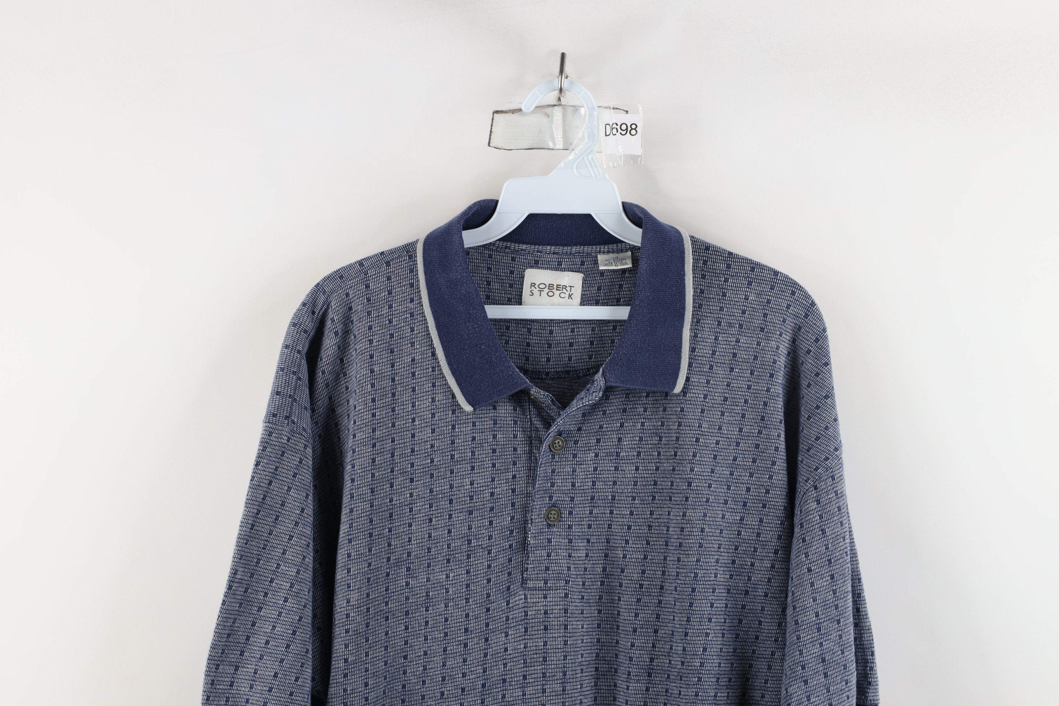 Vintage Vintage 90s Streetwear Geometric Knit Collared Golf Polo Size US L / EU 52-54 / 3 - 2 Thumbnail