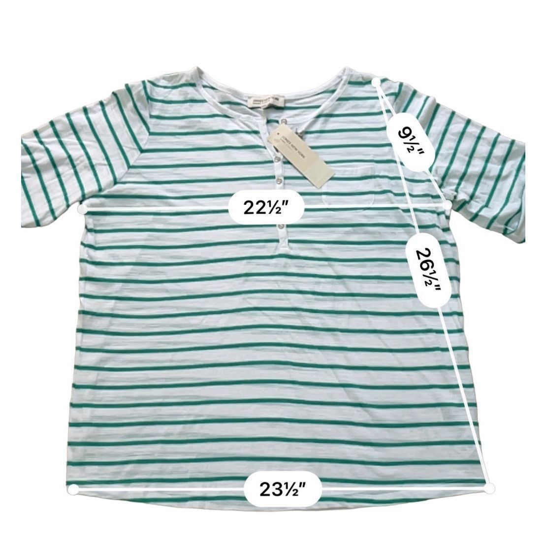 Jones New York Jones New York stripped short sleeve tee size 1X Size XL / US 12-14 / IT 48-50 - 2 Thumbnail