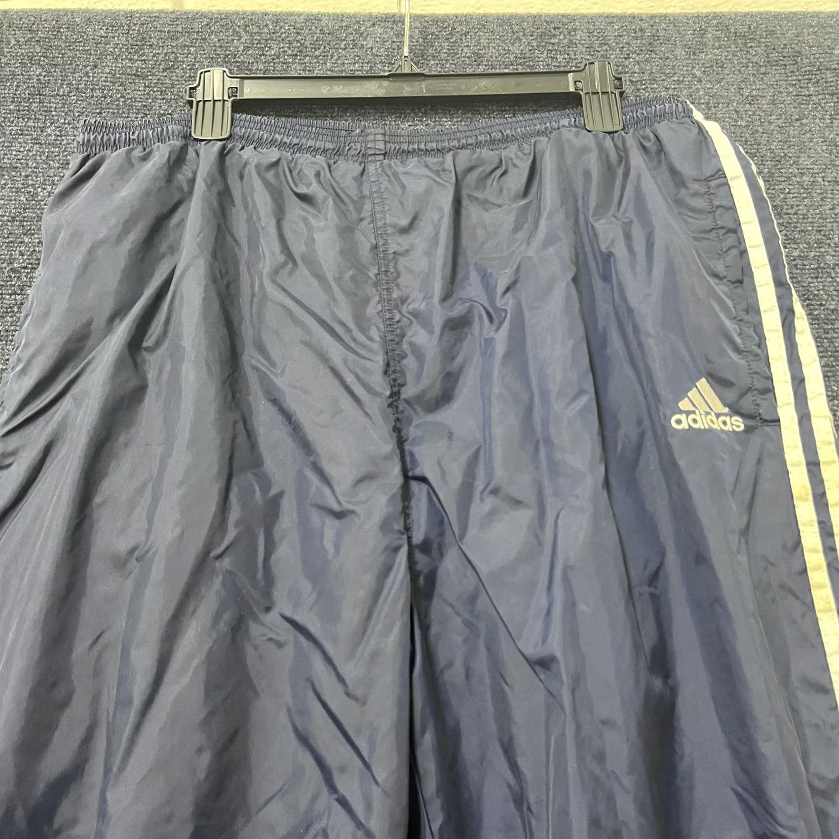 Adidas Vintage Adidas Pants Mens XL Blue 3-Stripes Track Athletic Warm Up Lined Pants Mens XL Blue 3-Stripes Track Size US 36 / EU 52 - 2 Thumbnail