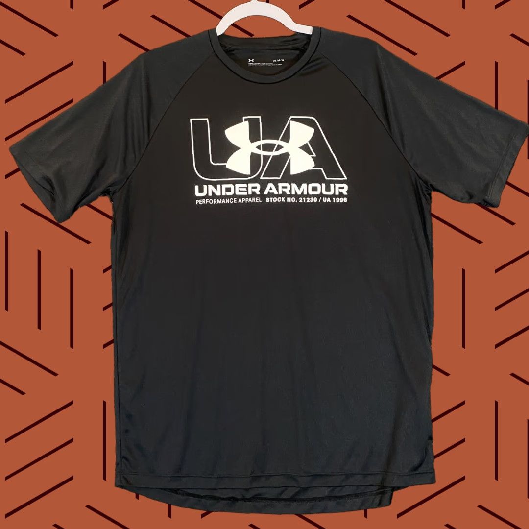 Under Armour Under Armour Shirt Mens Large Black Workout Athletic Tee Short Sleeve Graphic Logo Decade Classic Size US L / EU 52-54 / 3 - 1 Thumbnail