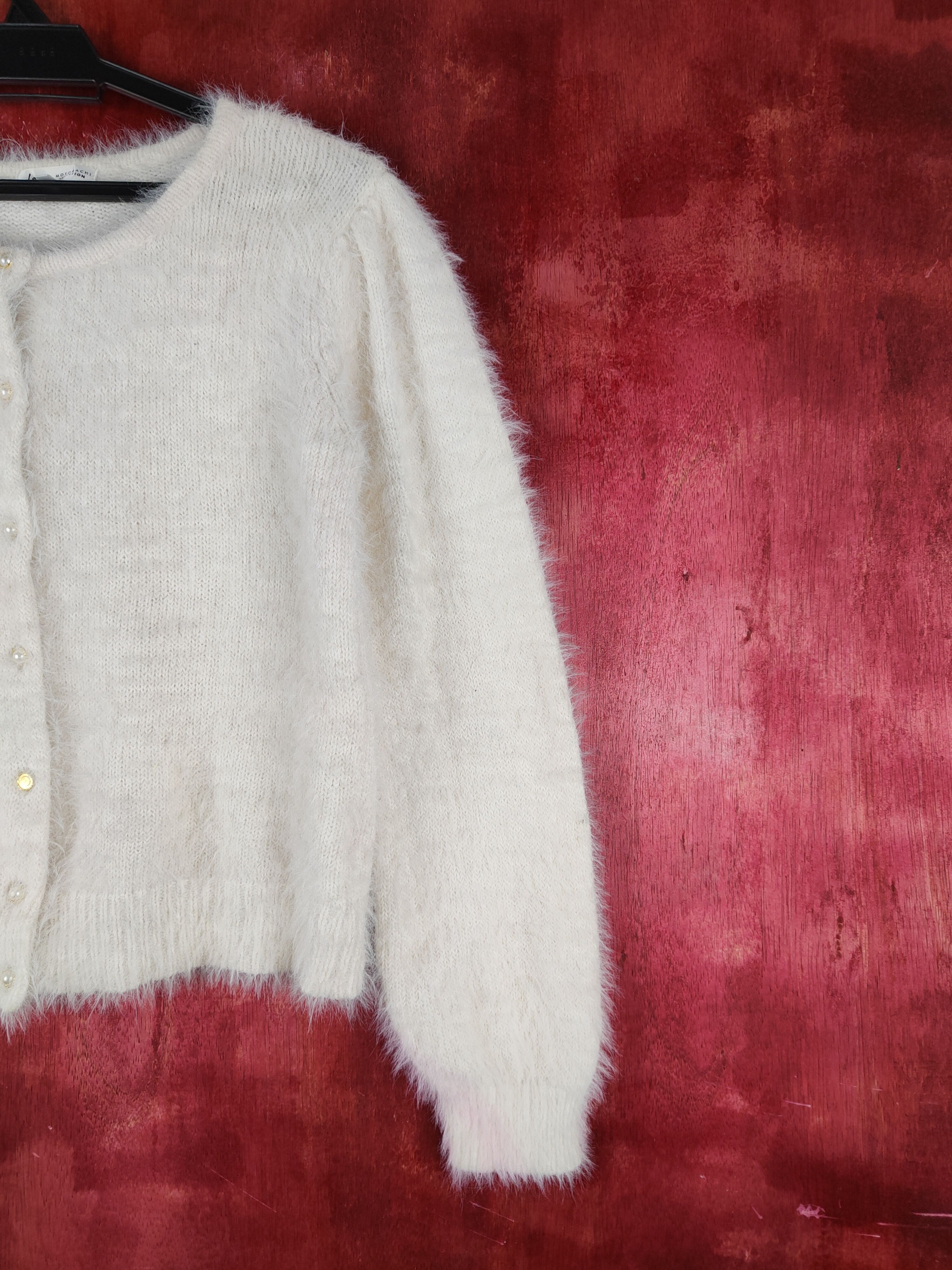 Homespun Knitwear Jayro Motomachi Ivory Shag Shaggy Fur Mohair Knitwear #S2072 Size M / US 6-8 / IT 42-44 - 6 Thumbnail