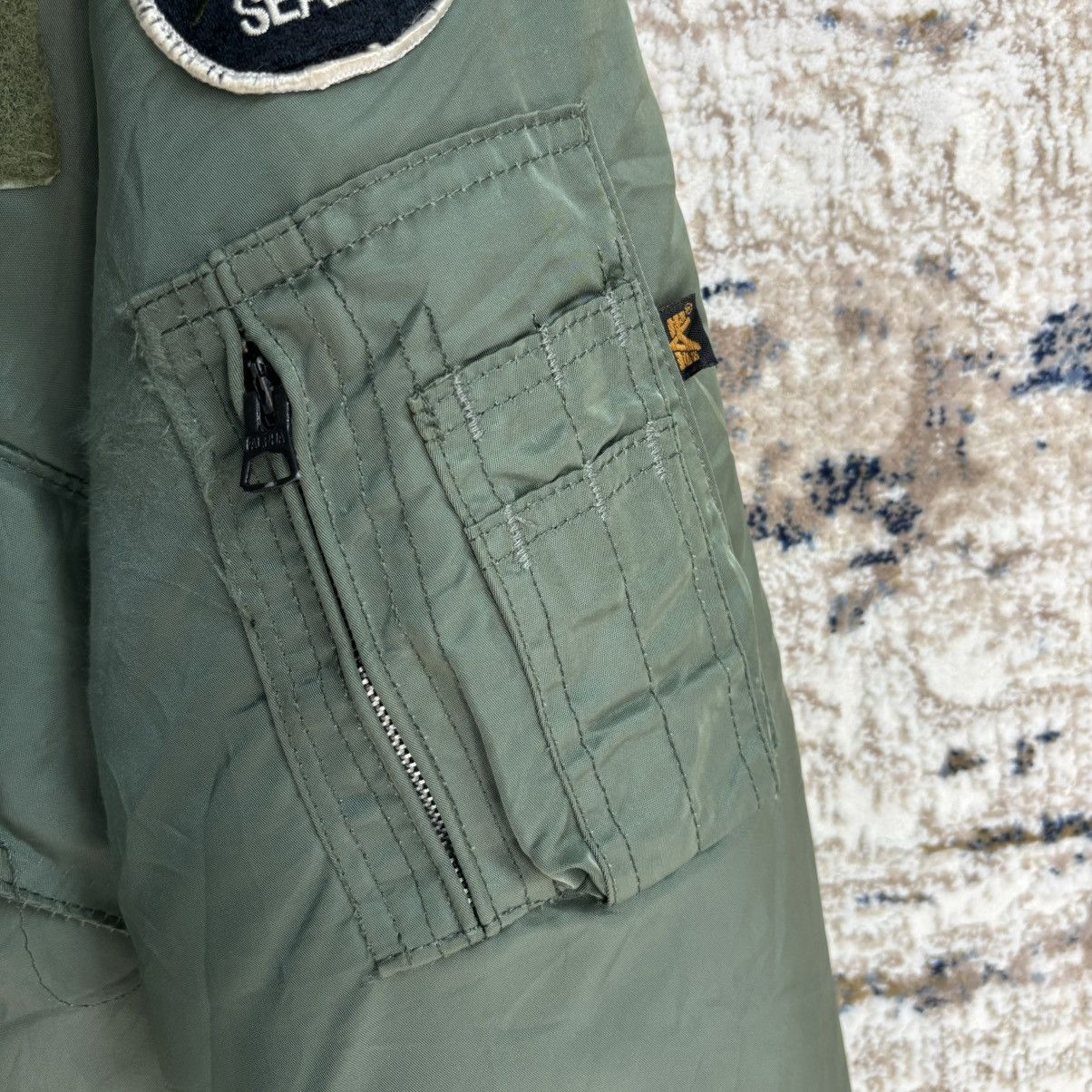 Alpha Industries × Vintage VINTAGE ALPHA INDUSTRIES BOMBER JACKET MADE IN USA Size US L / EU 52-54 / 3 - 5 Thumbnail