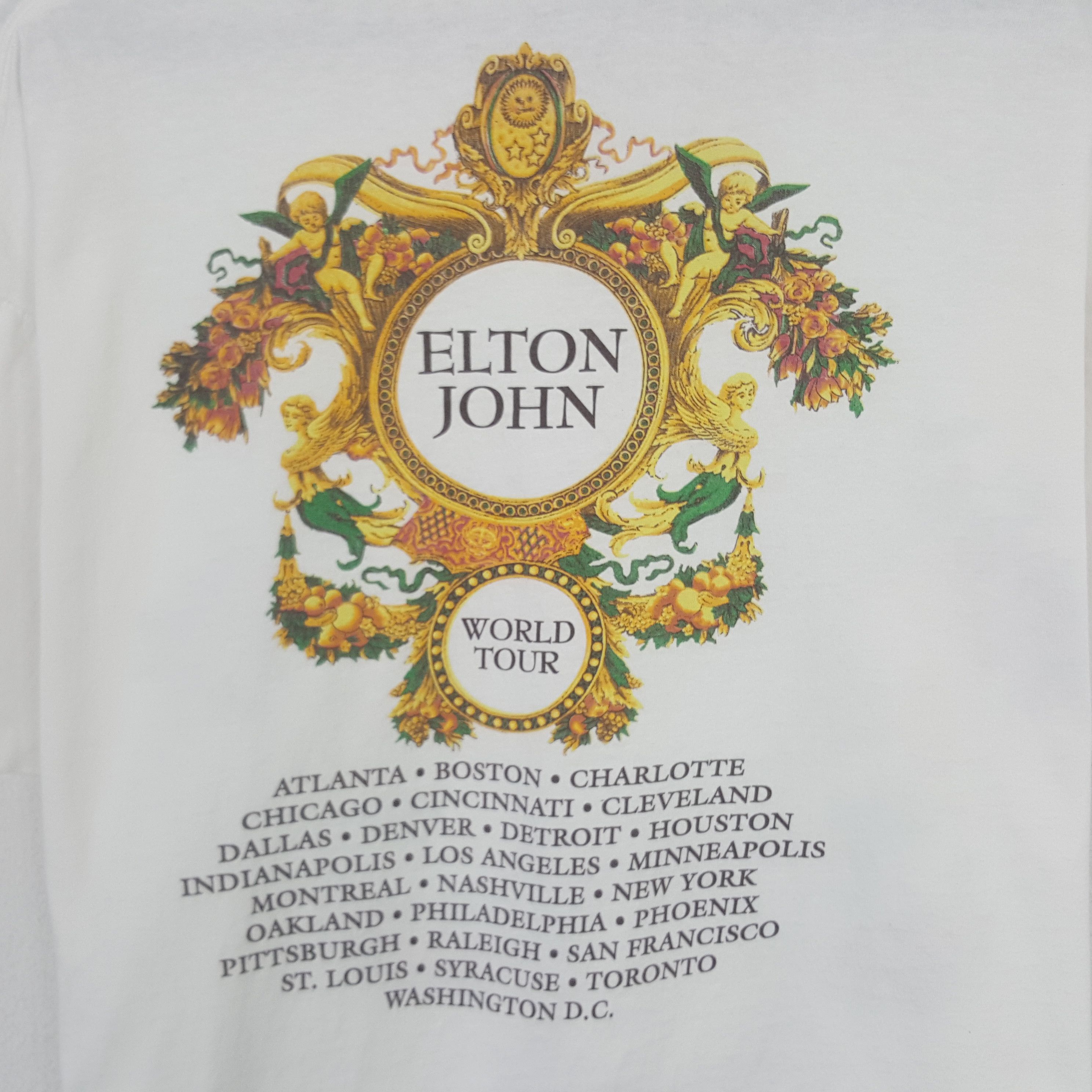 Band Tees Vintage Elton John Gianni Versace World Tour T-shirt Size US L / EU 52-54 / 3 - 4 Thumbnail