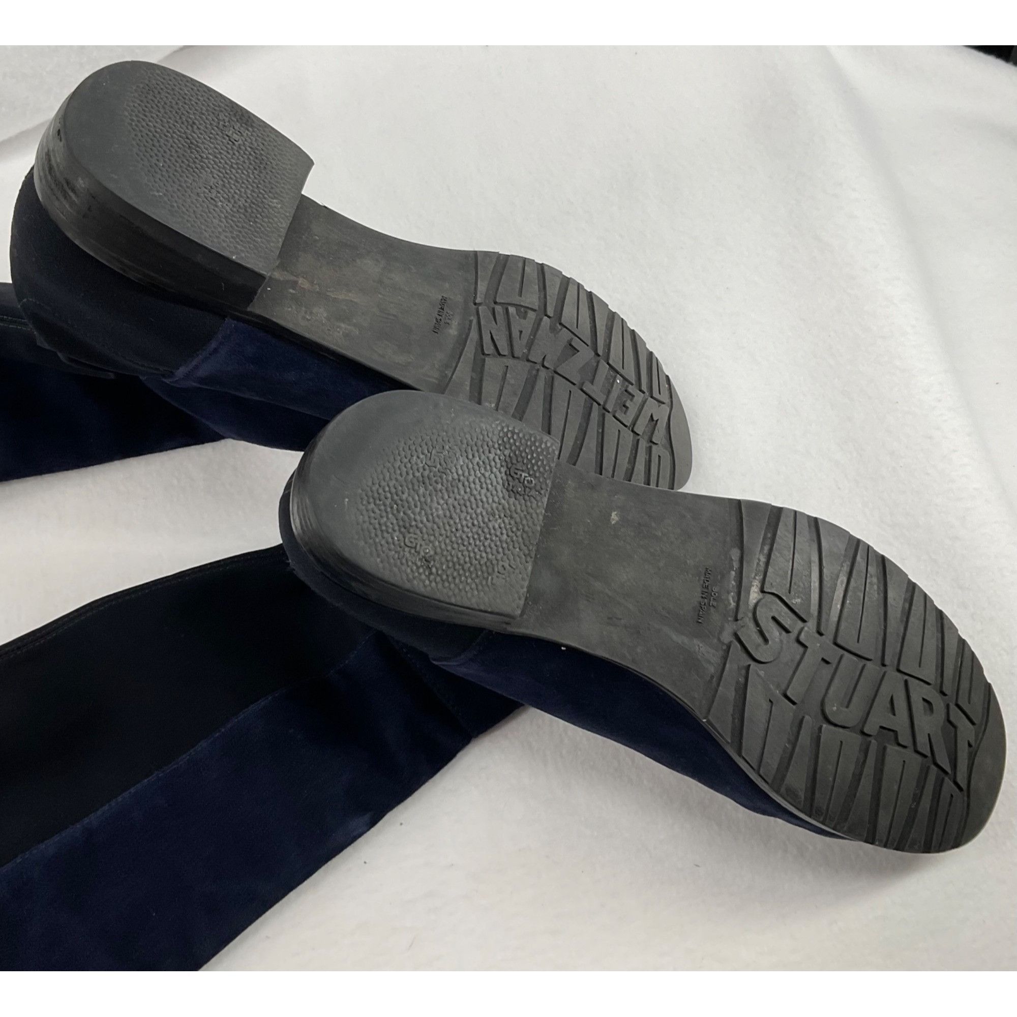 Stuart Weitzman Stuart Weitzman 5050 Over the knee suede navy blue boots SZ6 Size US 6 / IT 36 - 8 Thumbnail