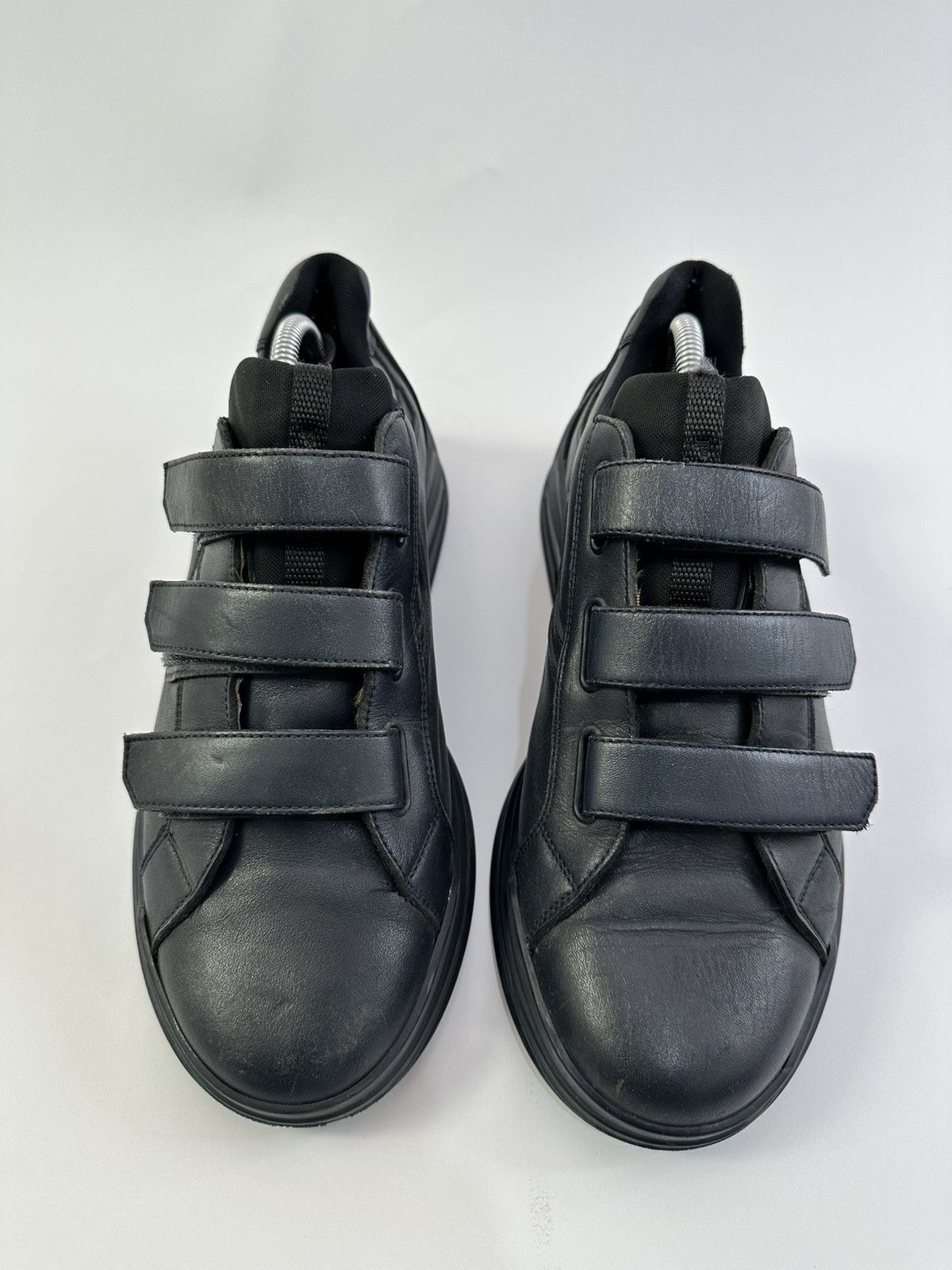 Prada Prada Blue Leather Low Top Sneakers Size 8 Size US 8 / EU 41 - 2 Thumbnail