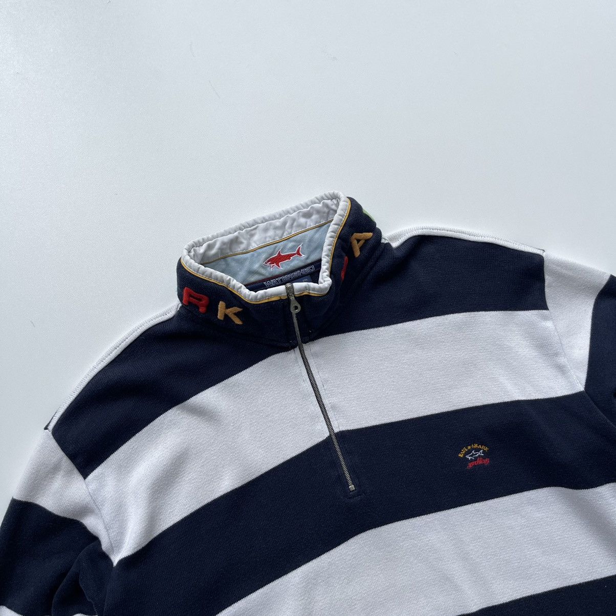 Paul & Shark × Vintage Paul & Shark Yachting Watershed Blue Denim Half Zip Sweater Size US XXL / EU 58 / 5 - 2 Thumbnail