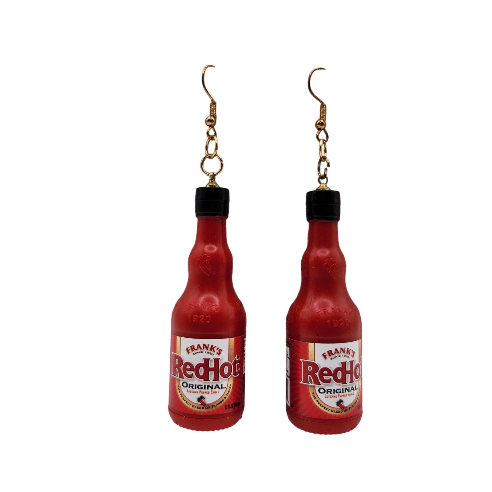 Other Franks RedHot Hot Sauce Bottle Earrings Red Hook Dangle 3.5" Size ONE SIZE - 1 Thumbnail