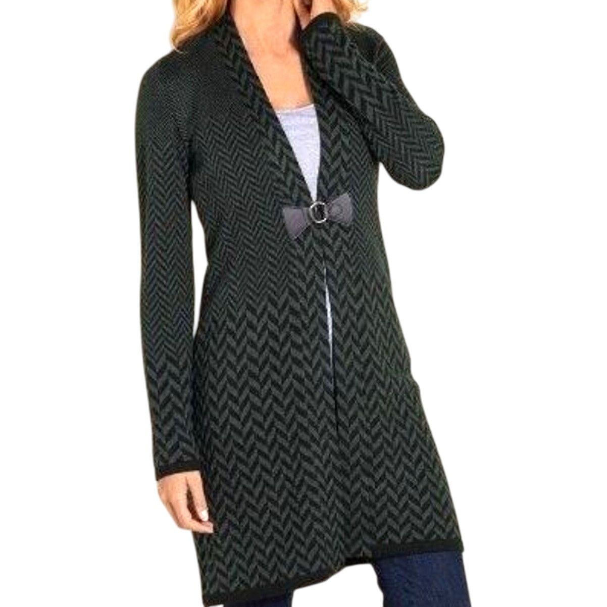 Soft Surroundings Soft Surroundings Womens Wool Bow West Saxton Cardigan M Size M / US 6-8 / IT 42-44 - 1 Thumbnail