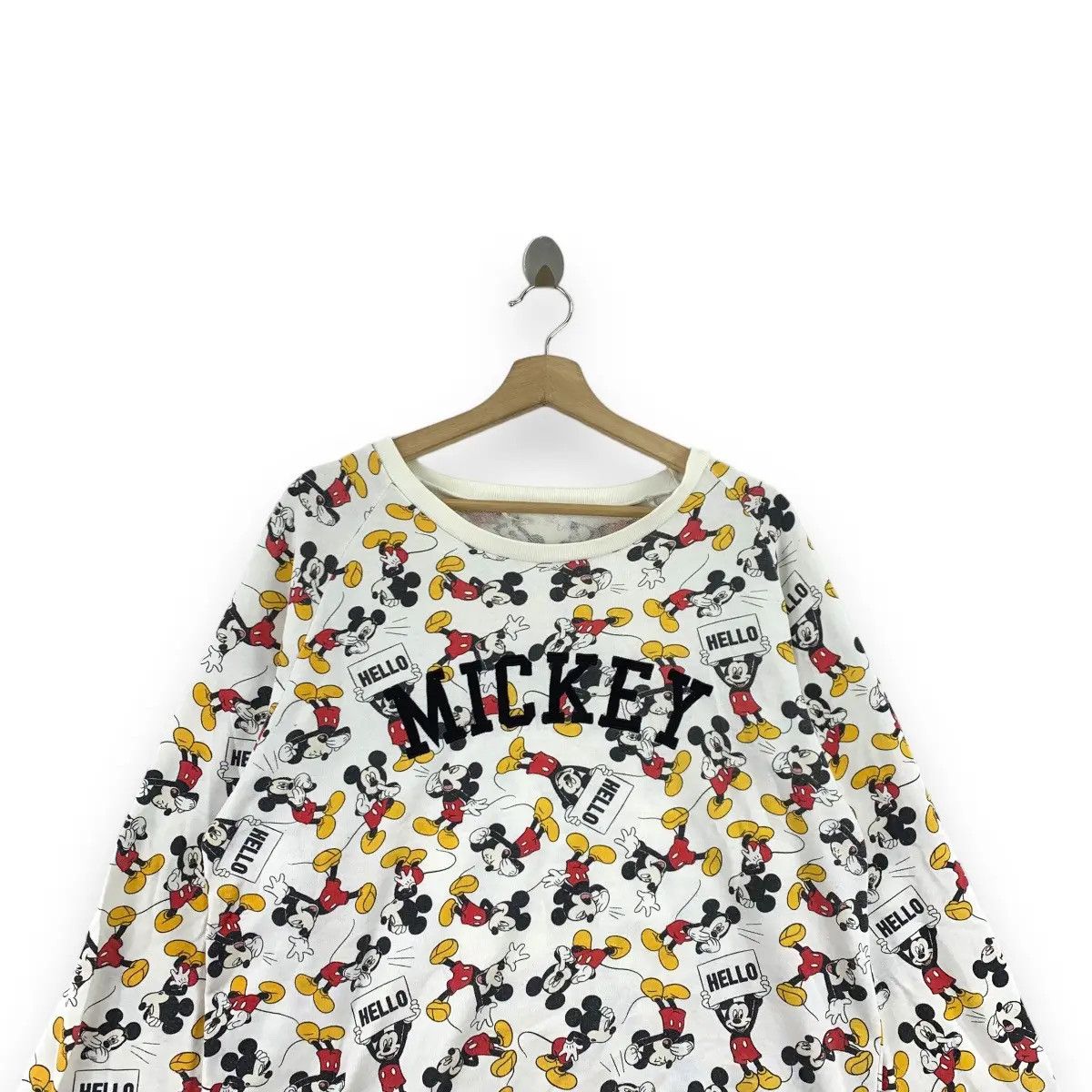 Disney Vintage DISNEY MICKEY MOUSE All Over Print AOP Sweatshirt Size L / US 10 / IT 46 - 2 Thumbnail