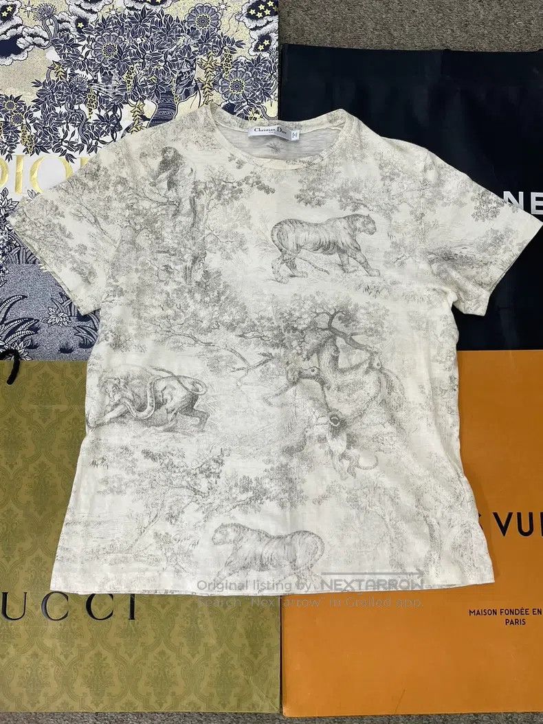 Dior Dior Zoo printed short-sleeved T-shirt Size L / US 10 / IT 46 - 1 Thumbnail