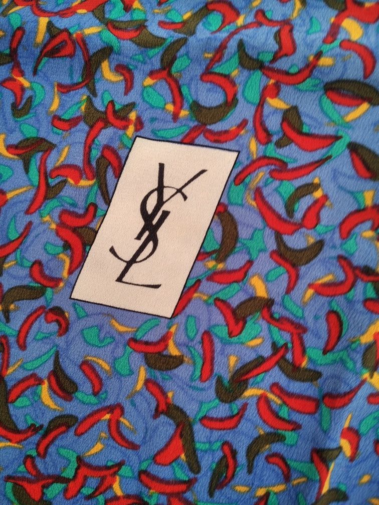 Yves Saint Laurent 80s Yves Saint Laurent Foulards Vintage Silk Scarf Scarves Size ONE SIZE - 2 Thumbnail