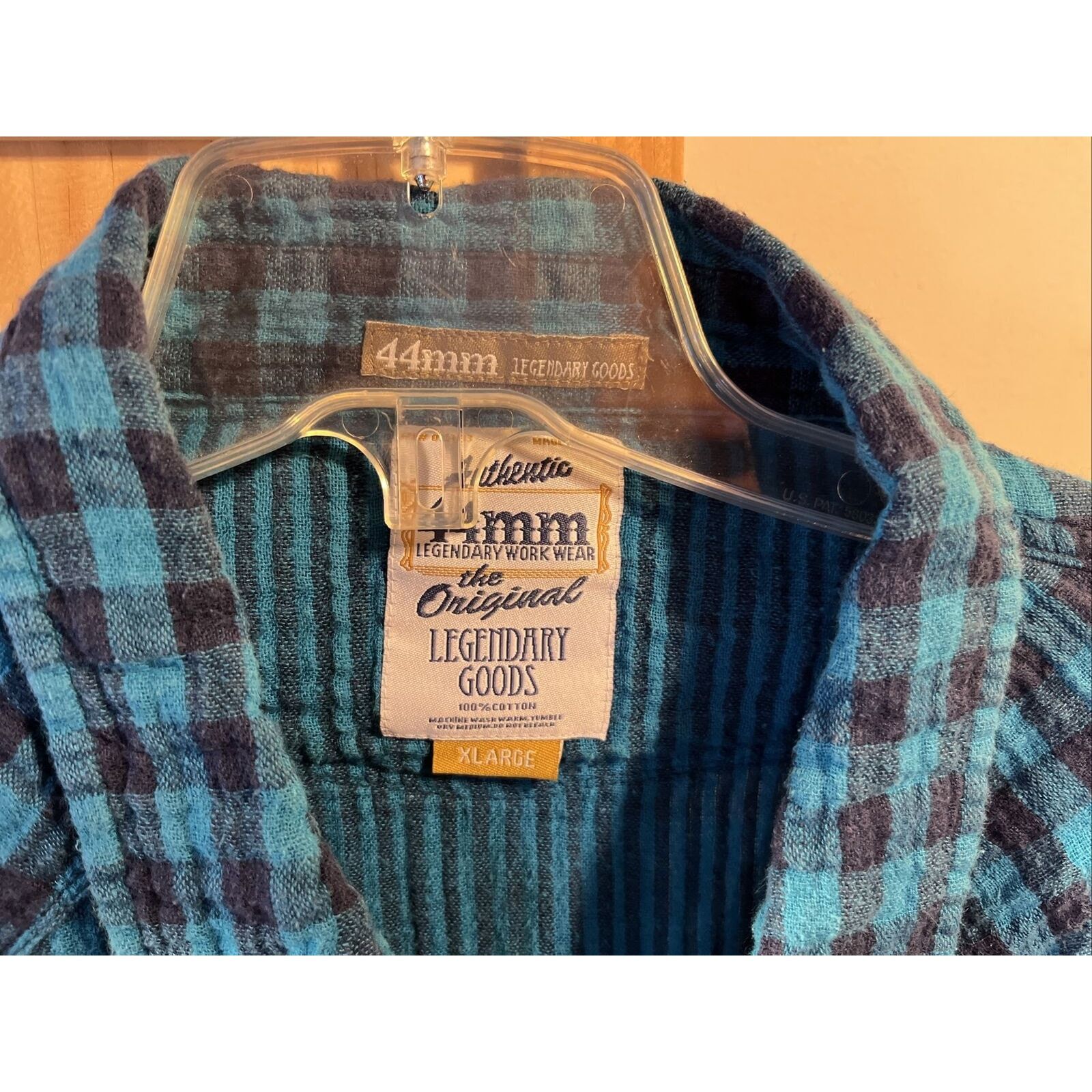 Other 44mm Legendary Work Wear Mens XL Blue Plaid Pearl Snap Shirt Size US XL / EU 56 / 4 - 18 Thumbnail