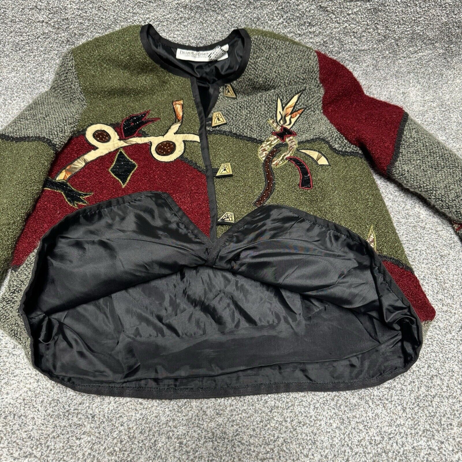Other Vintage 80s 90s Womens Lined Jacket Medium Avant-Garde Size M / US 6-8 / IT 42-44 - 12 Thumbnail
