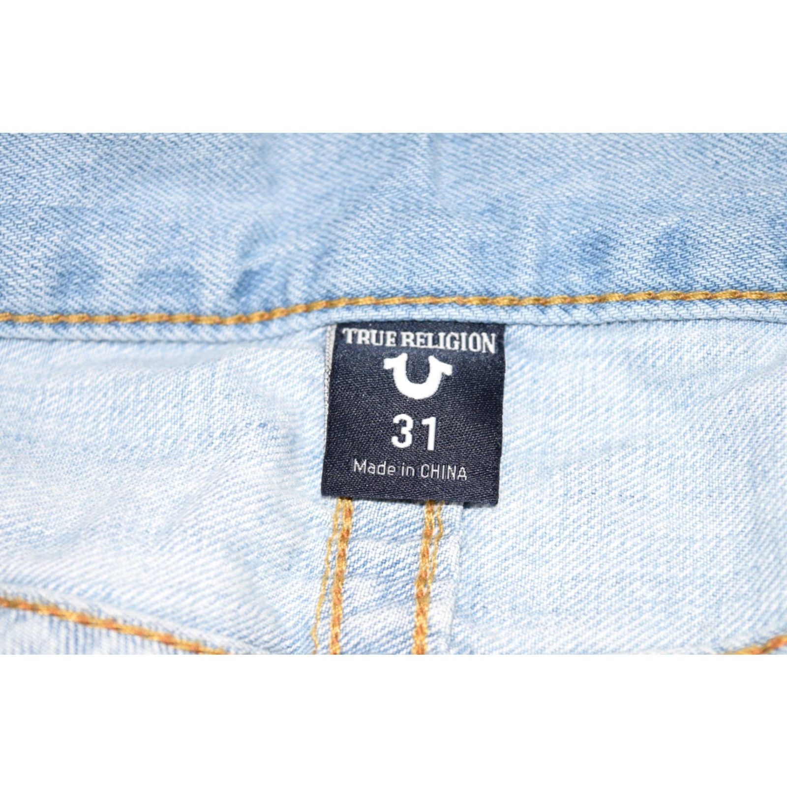 True Religion TRUE RELIGION Ricky FLAP SHORTS ULTRA BLUE LIGHT WASH CUTT OFF DENIM SHORTS 31 Size US 31 - 4 Thumbnail