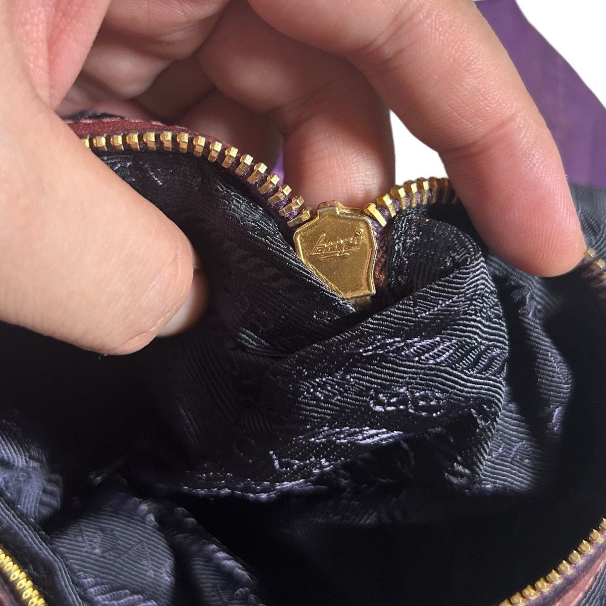 Prada Vintage Prada Big Logo Embroidered Tote Bag Size ONE SIZE - 7 Thumbnail