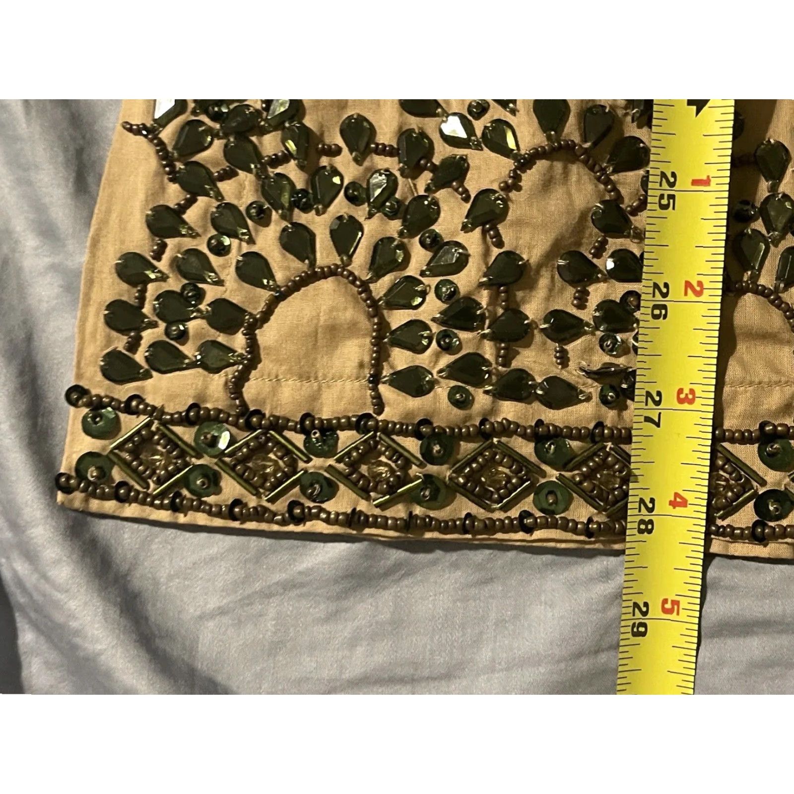 Tory Burch TORY BURCH Brown Caftan dress With Embellishments Sz 6 Size M / US 6-8 / IT 42-44 - 4 Thumbnail