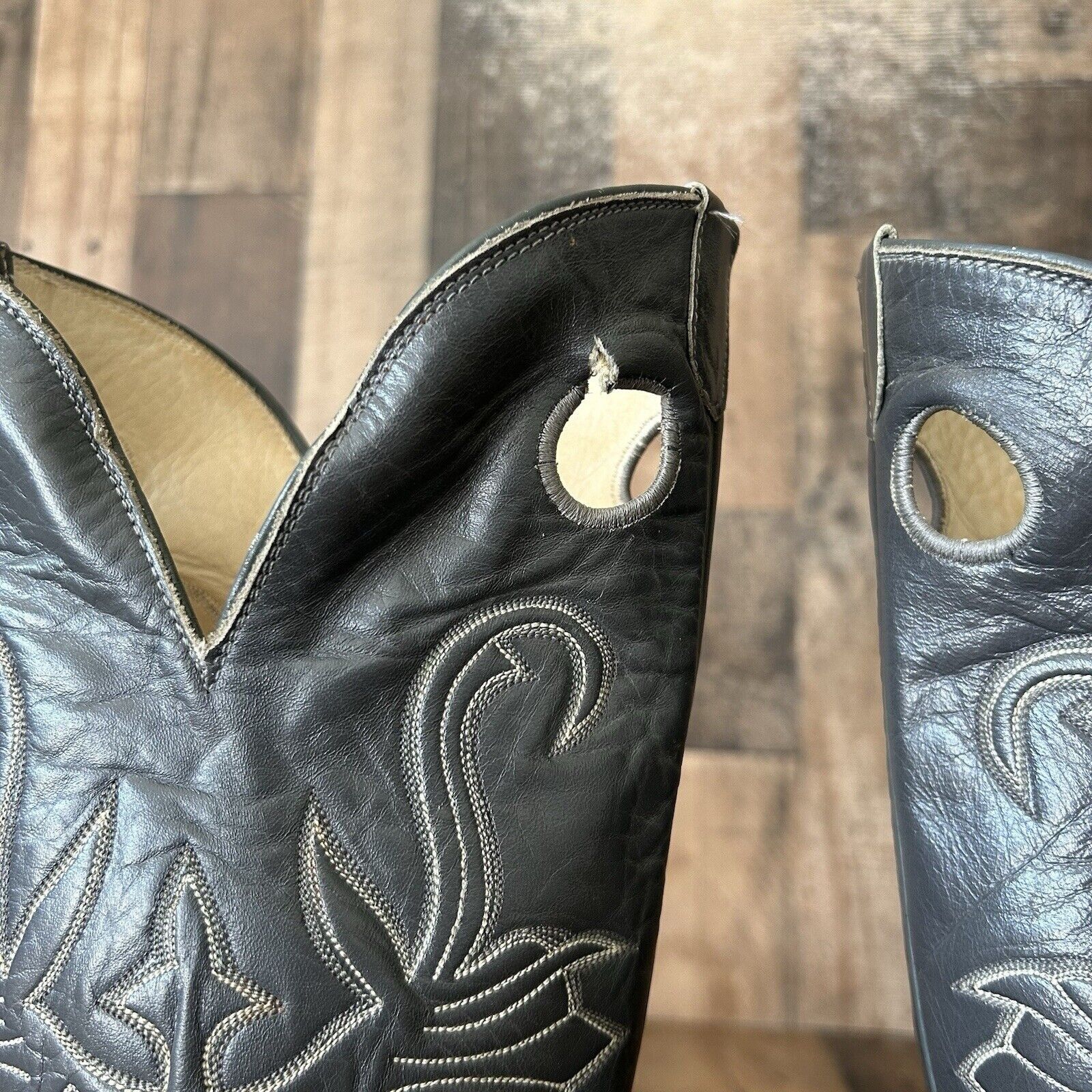 Vintage Hondo Vintage Blue Western Cowboy Boots Mens 9.5 EEE Size US 9.5 / EU 42-43 - 10 Thumbnail