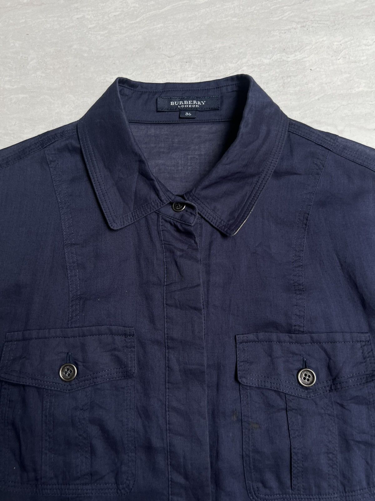 Burberry Burberry London Navy Shirt Dress Size XS / US 0-2 / IT 36-38 - 14 Thumbnail
