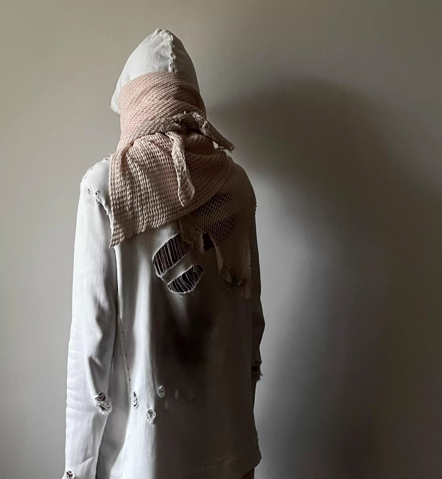Number (N)ine Numbernine 02SS Distressed Ink Stain Long Hoodie Size US M / EU 48-50 / 2 - 4 Thumbnail