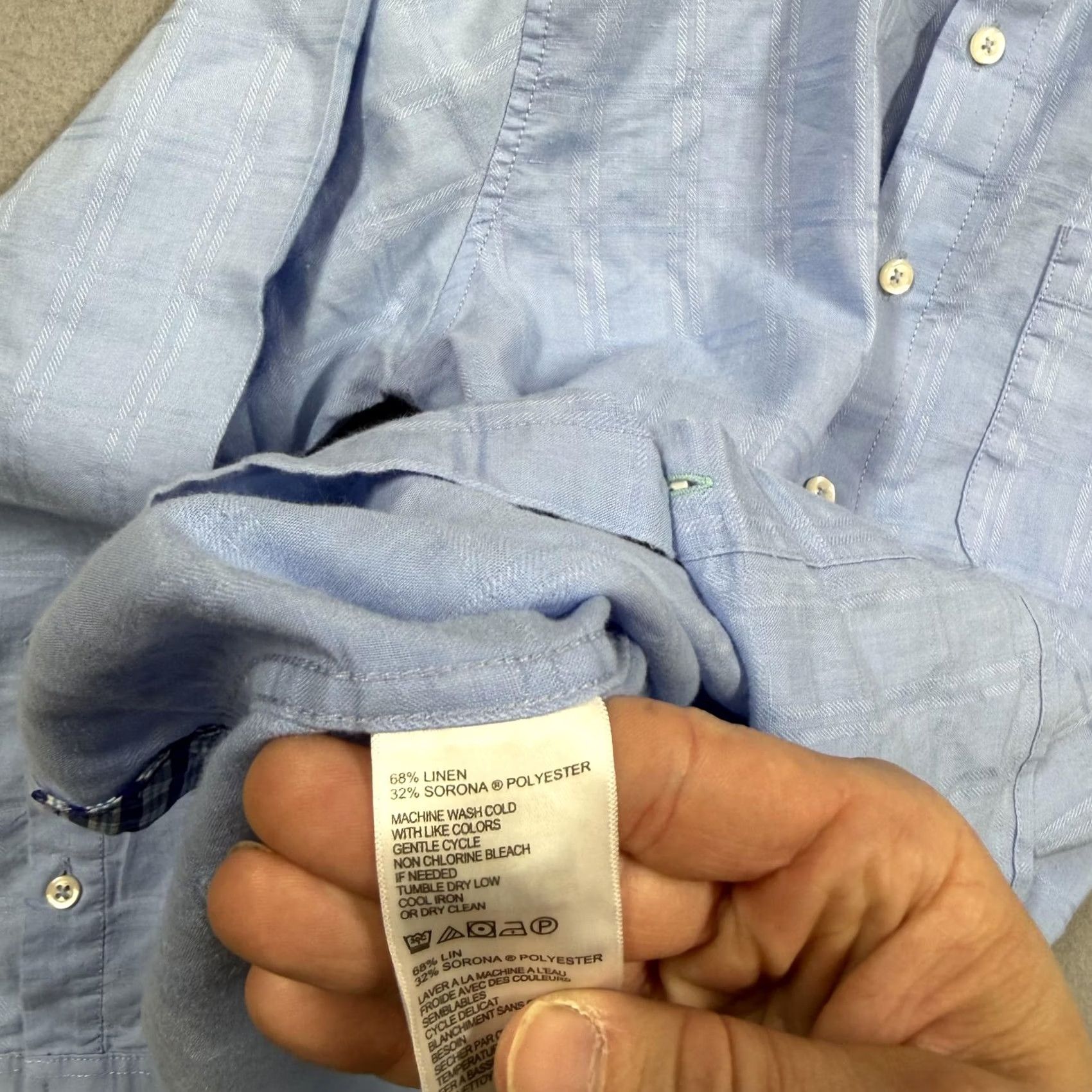 Tommy Bahama Tommy Bahama Shirt Mens M Blue Stripe Long Sleeve Linen Button Up Casual Size US M / EU 48-50 / 2 - 3 Thumbnail
