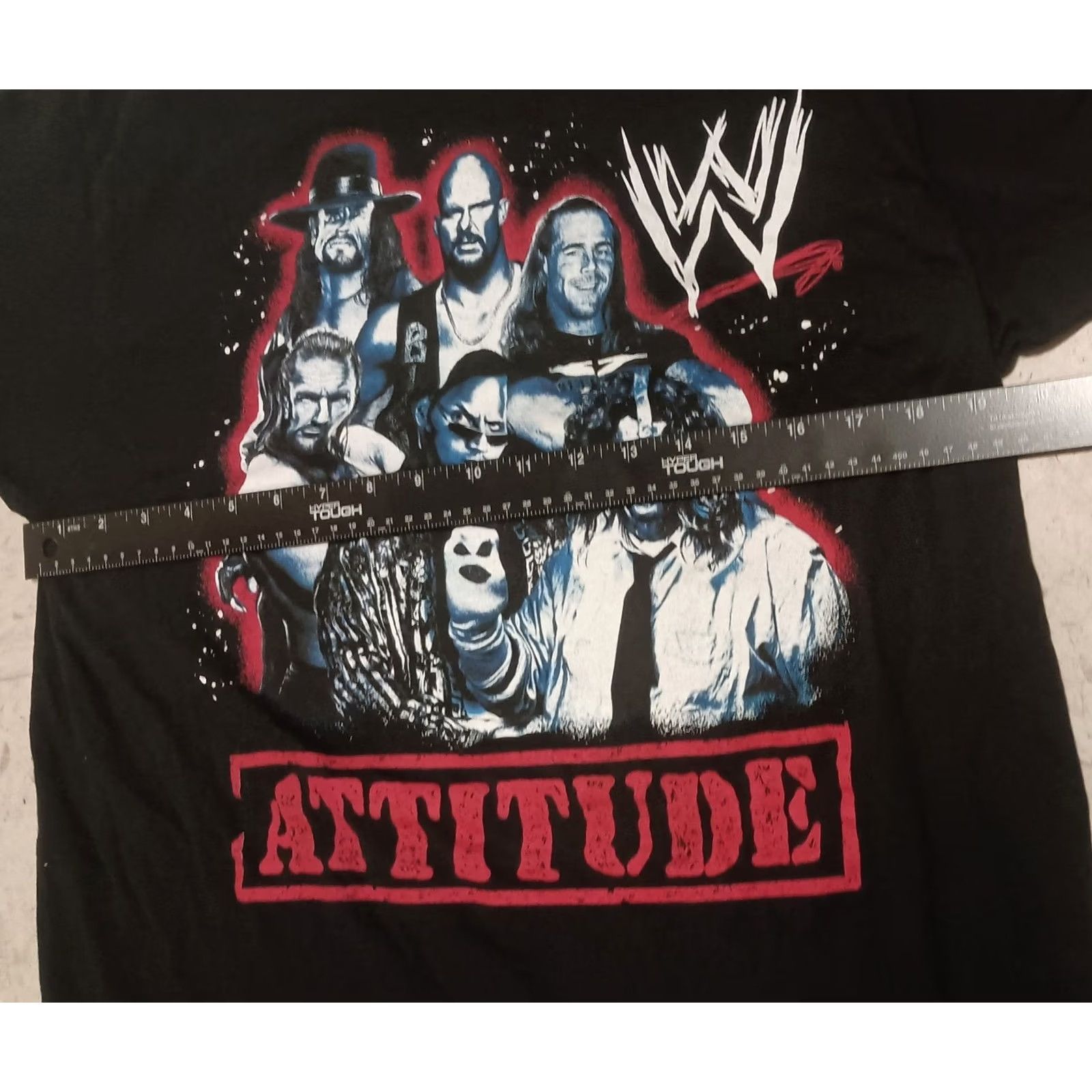 Logo 7 VINTAGE WWF Attitude Era "Come Get Some" T-Shirt L Black WWE Logo Short Sleeve Unisex Adults Mens Womens WW E 90s Wrestling Theme Size US L / EU 52-54 / 3 - 4 Thumbnail