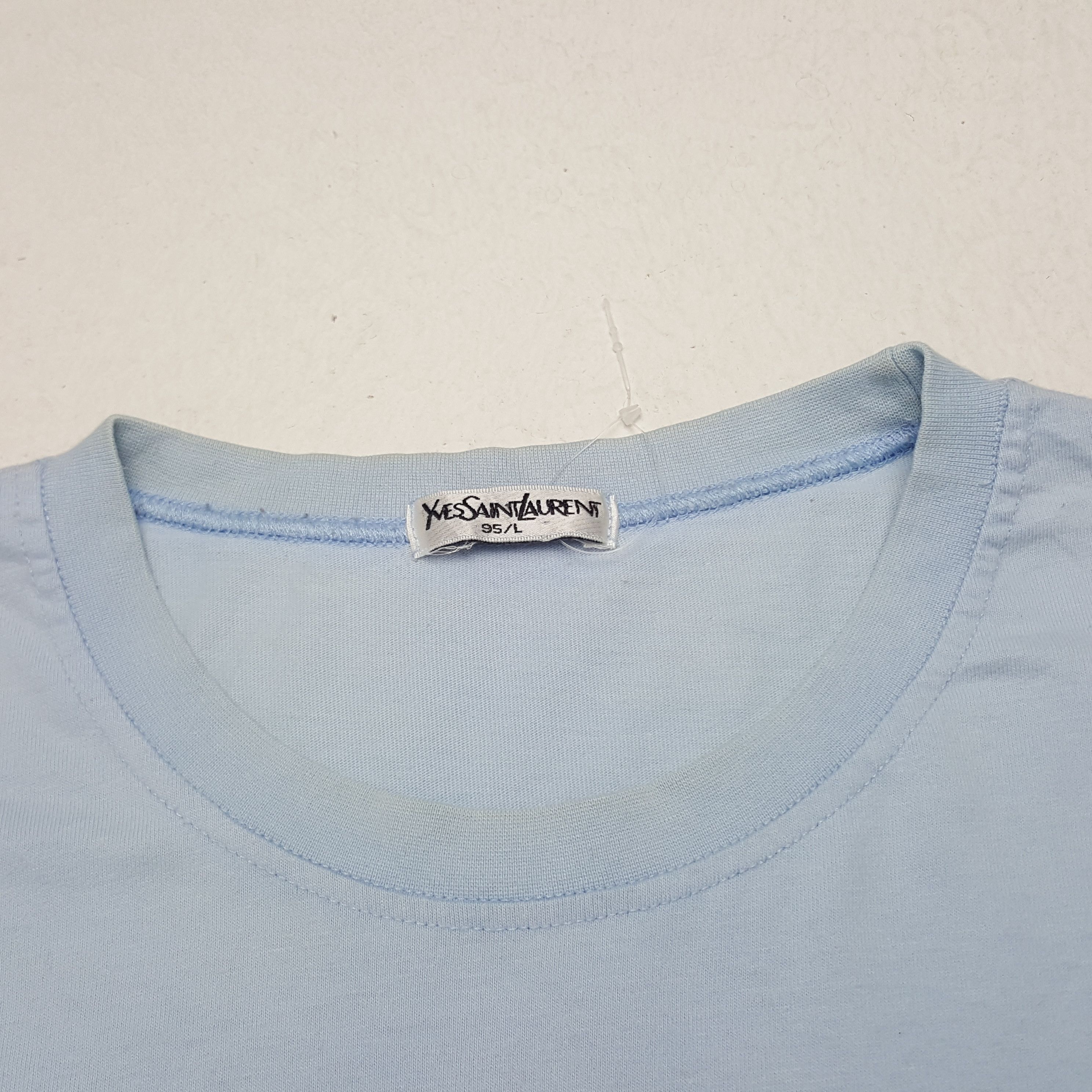 Vintage × Yves Saint Laurent Vintage Yves Saint Laurent Italian Brand Center Logo Tshirt Size US M / EU 48-50 / 2 - 4 Thumbnail