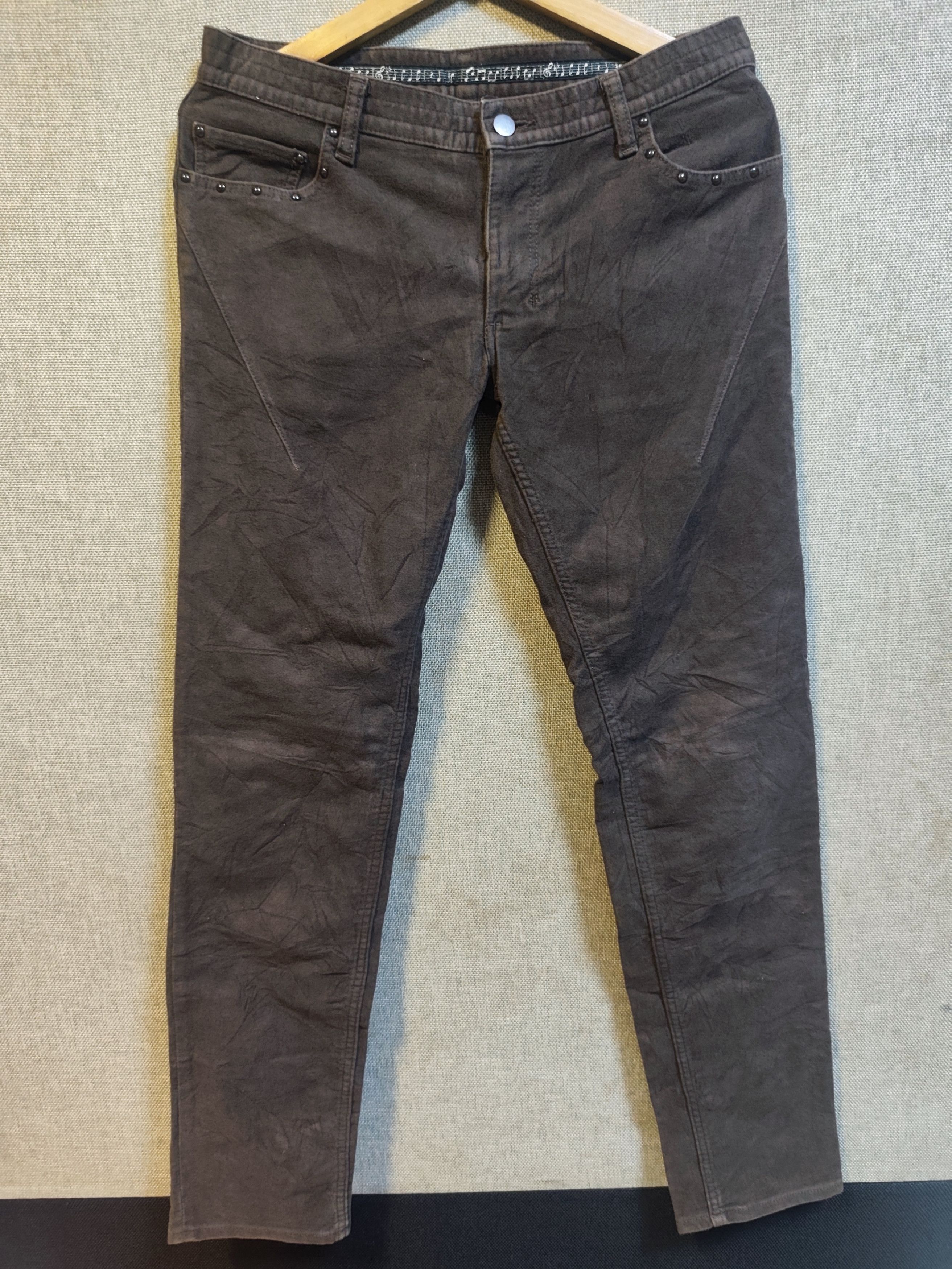 Number (N)ine Number (N)ine SS04 Pain Studded Musical Note Denim" Size US 31 - 1 Thumbnail