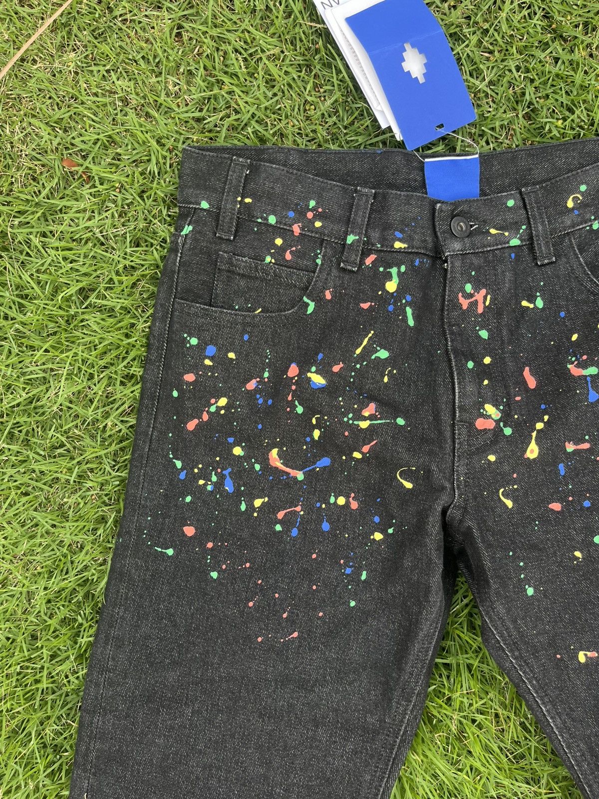 Marcelo Burlon Marcelo Burlon County of Milan Black Spot Stonewash Jeans Size US 30 / EU 46 - 9 Thumbnail